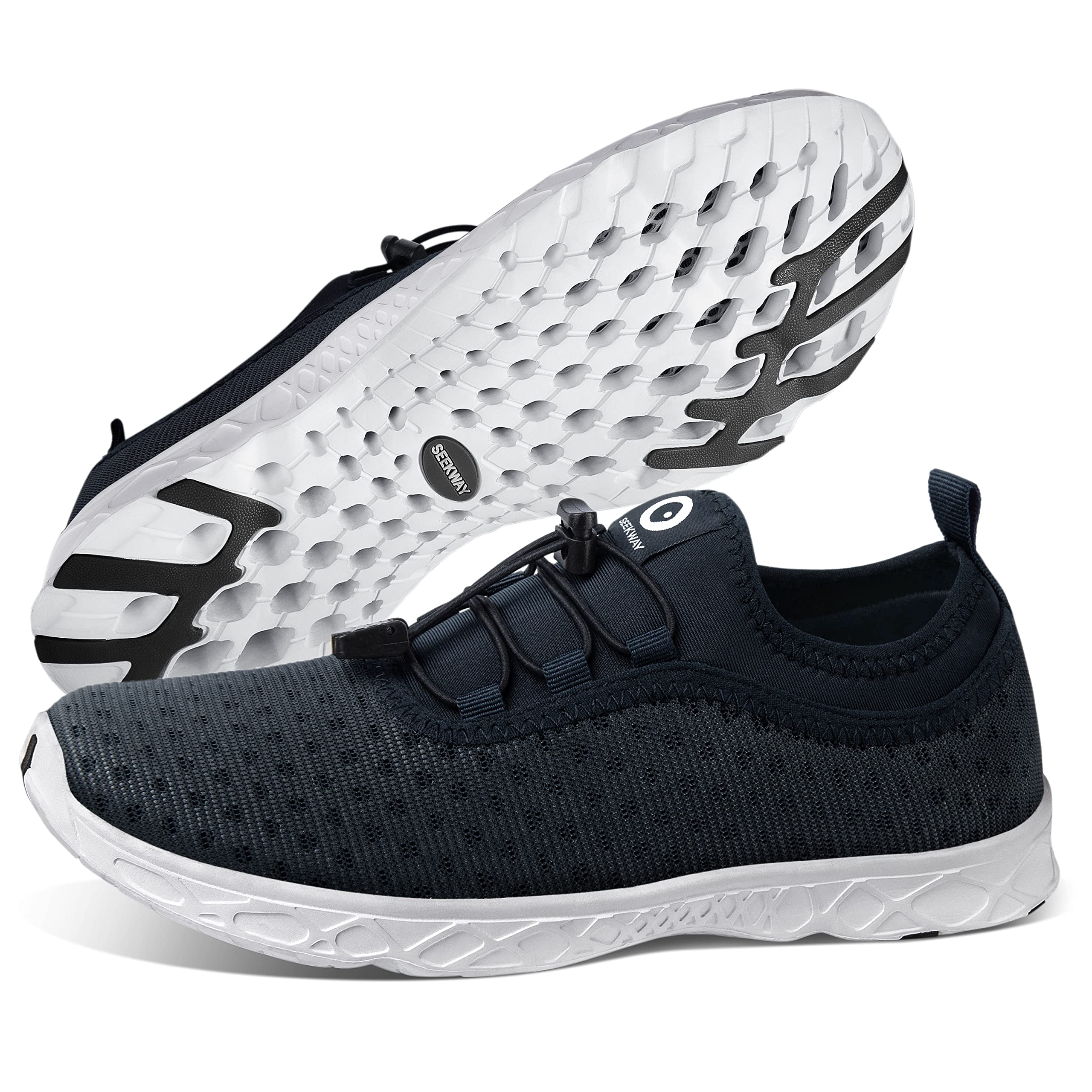 SEEKWAY Men's Quick Dry Water Shoes - Barefoot Aqua Shoes for Beach Walking, Kayaking, Boating & Water Sports | Lightweight & Comfortable for Swimming, Surfing & Outdoor Activities (Model SP006)