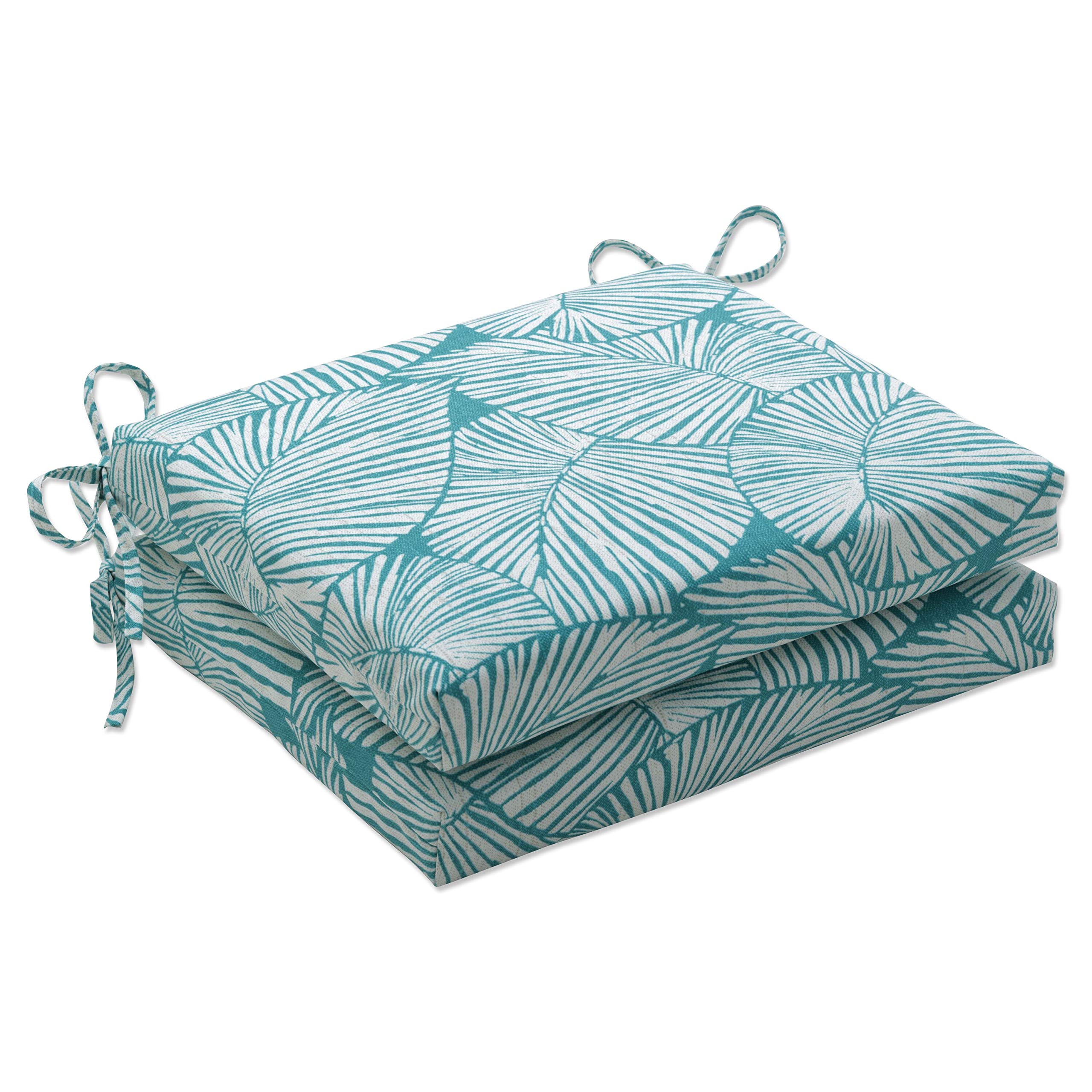 Pillow Perfect Talia Seaglass Square Corner Seat Cushions 18.5