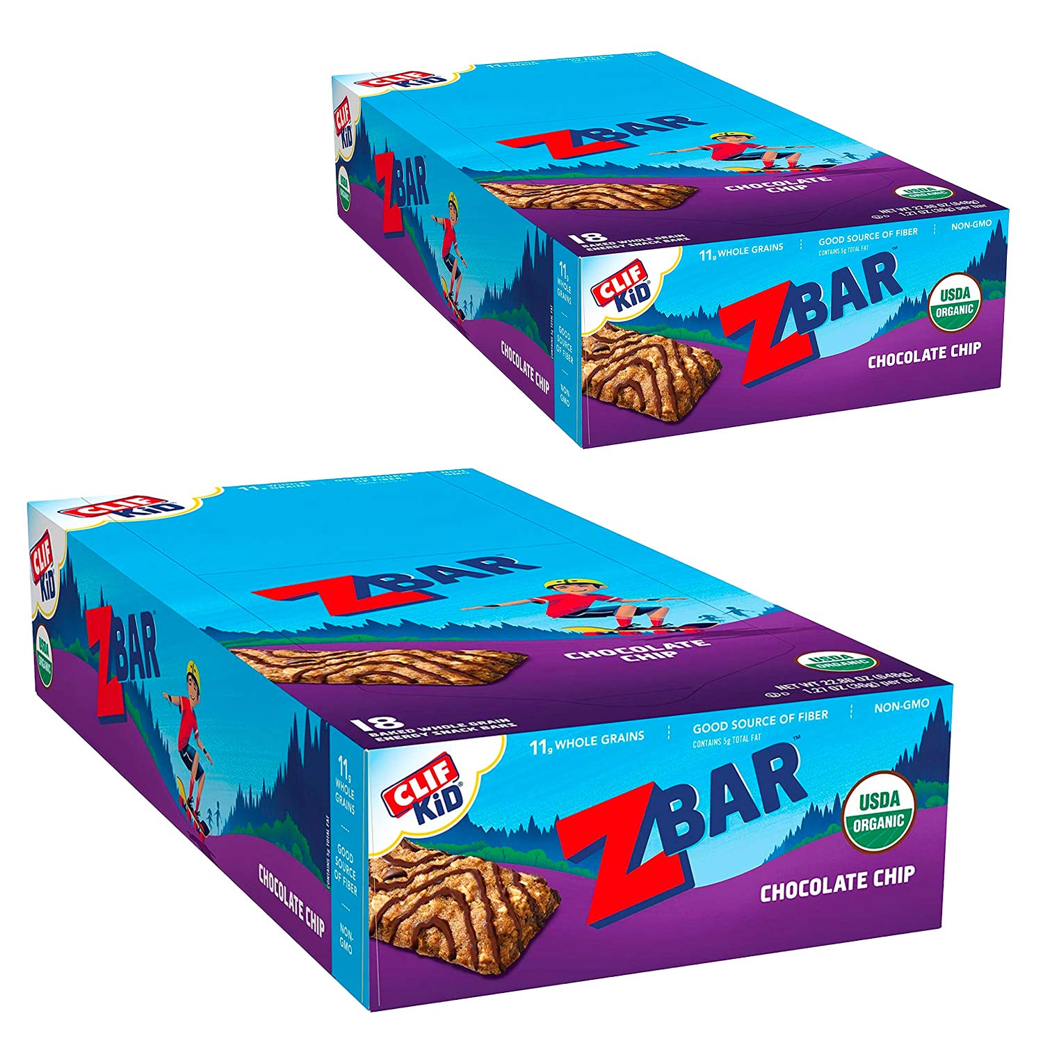 CLIF KID ZBAR Organic Granola Bars - Chocolate Chip Flavor - Non-GMO, USDA Organic Certified - Healthy Kids Snacks for School Lunch Box (1.27oz, 36 Count) | Perfect for After-School Activities & On-The-Go Energy Boost