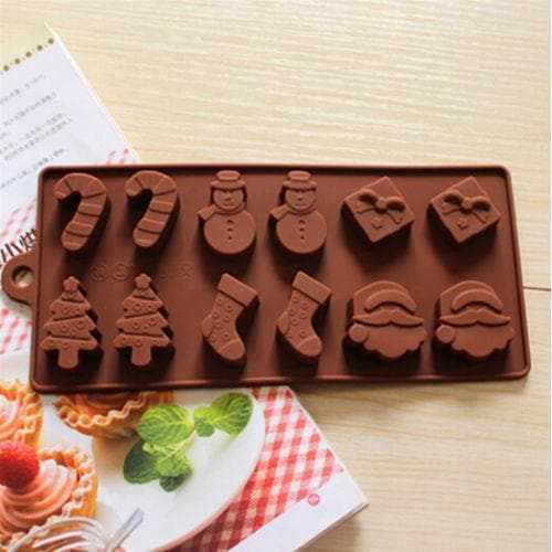 Christmas Theme Silicone Baking Molds for Cupcakes, Cookies & Candies - Holiday Baking Decorations for DIY Desserts, Party Treats & Festive Cooking