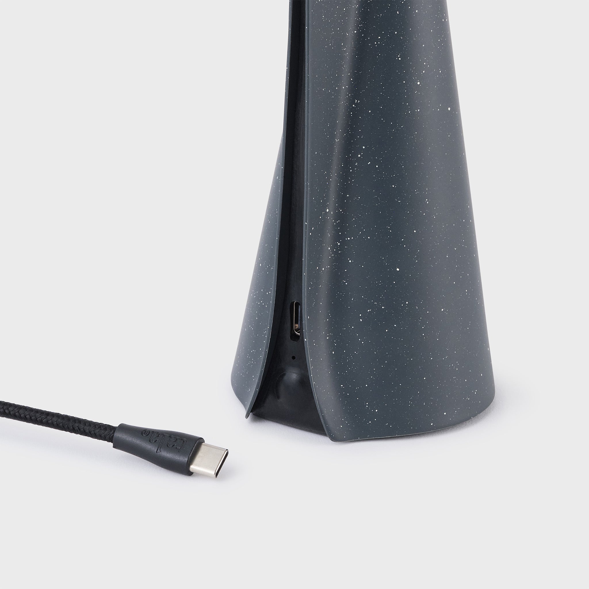 Granite Black Mantle Portable Lamp - Rechargeable LED Desk Light for Home, Office, and Outdoor Camping Use
