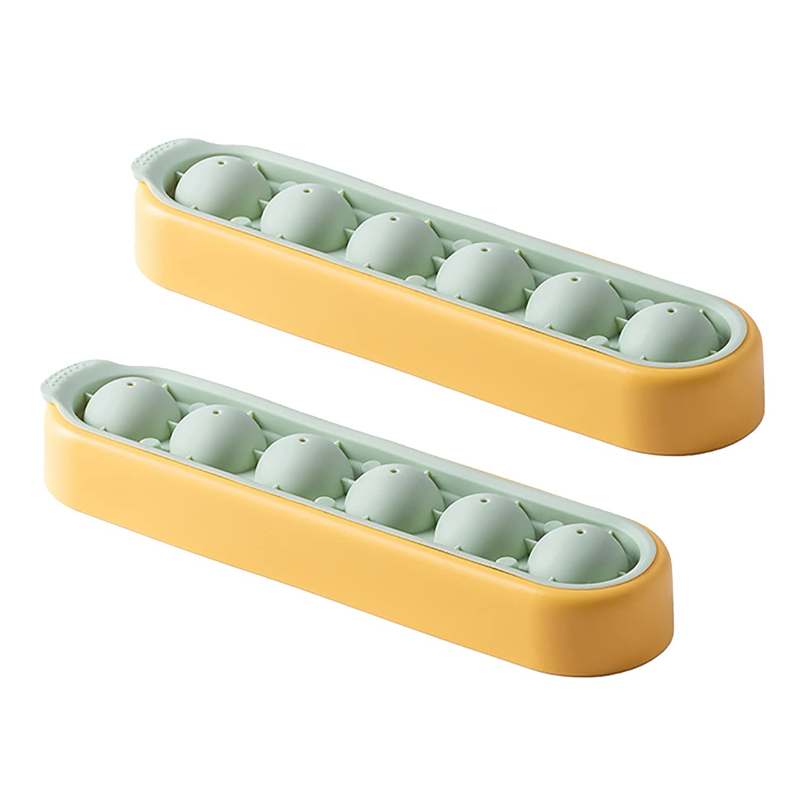 Puck Popsicle Mold Set - 2PC Reusable Silicone Ice Cream Molds with Plastic Scoop for Homemade DIY Frozen Treats | Easy Release for Kids | Perfect for Summer Snacks, Birthday Parties & Family Fun
