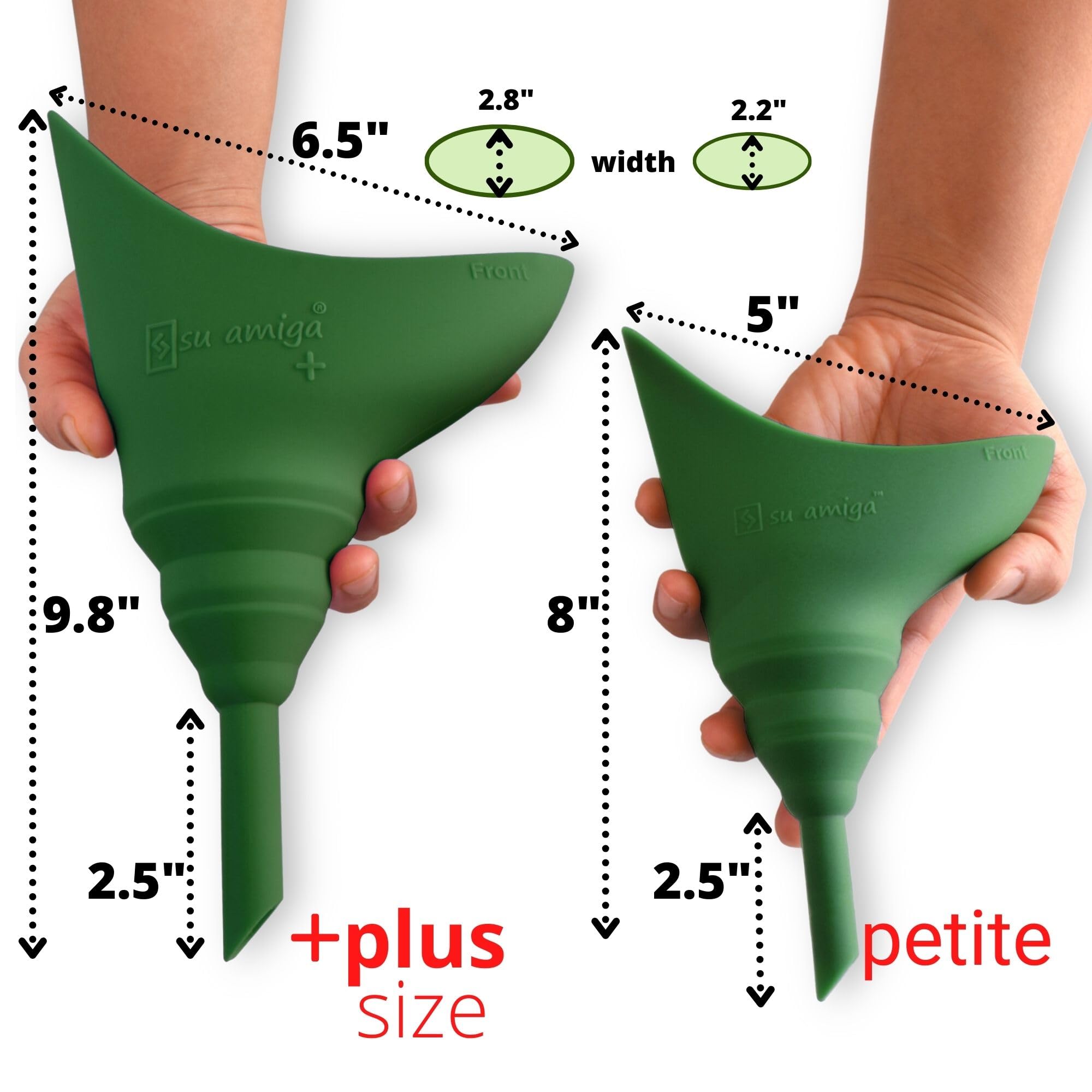 Collapsible Female Urination Device - Portable Reusable Women's Urinal for Standing Pee - Travel, Camping & Outdoor Pee Funnel - Soft, Firm & Plus Size Options - Perfect for Hiking, Road Trips & Emergency Situations