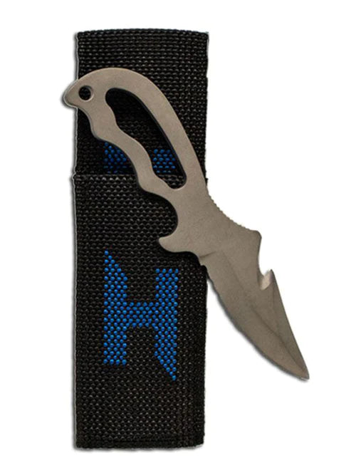 Halcyon Explorer Low Profile Titanium Knife with Angled Sheath - Lightweight EDC Pocket Knife for Outdoor Camping, Hiking & Survival Gear