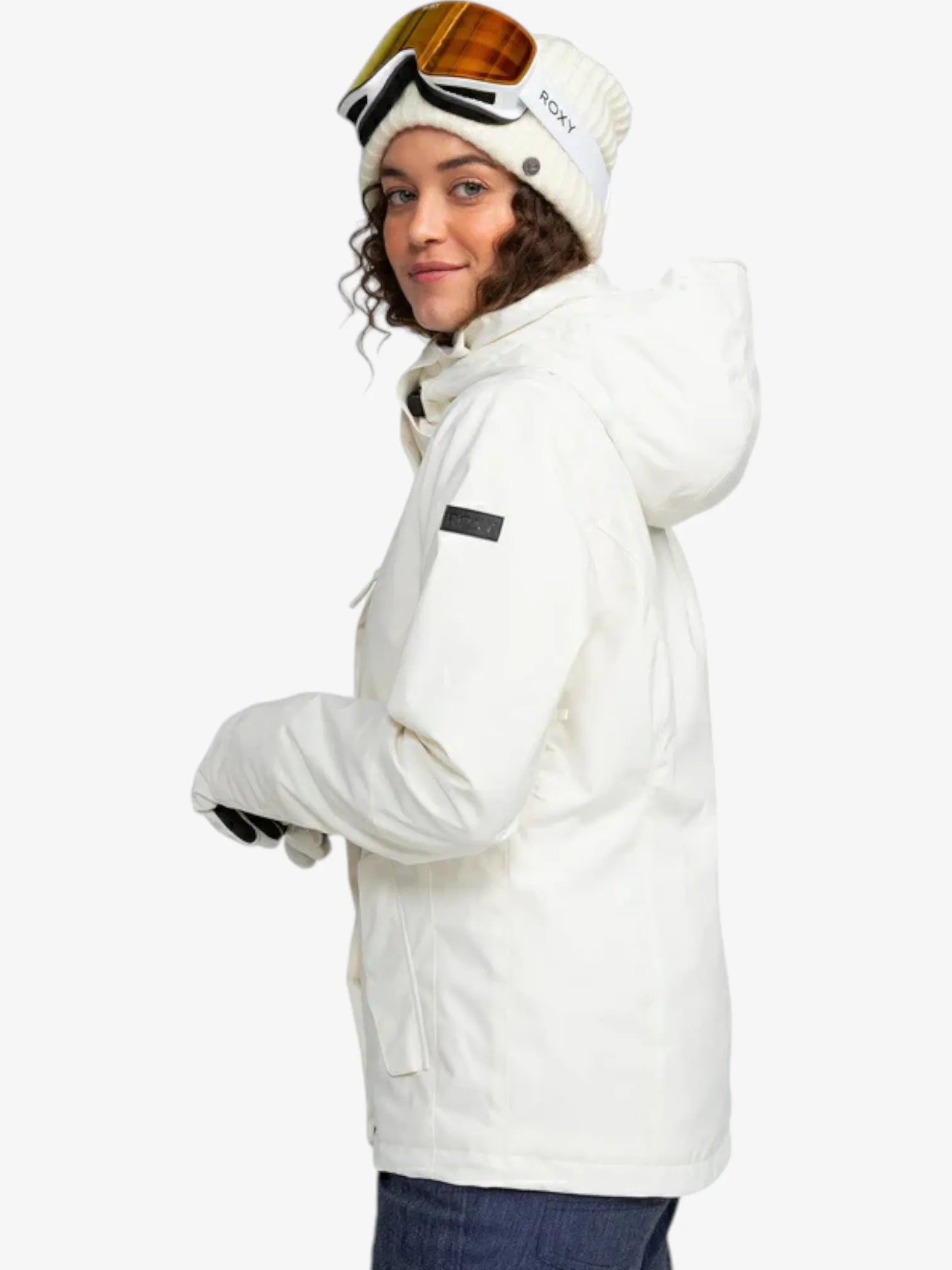 Roxy Jetty Solid NP Crudo Snow Jacket - Waterproof Winter Coat for Women - Perfect for Skiing, Snowboarding & Cold Weather Adventures