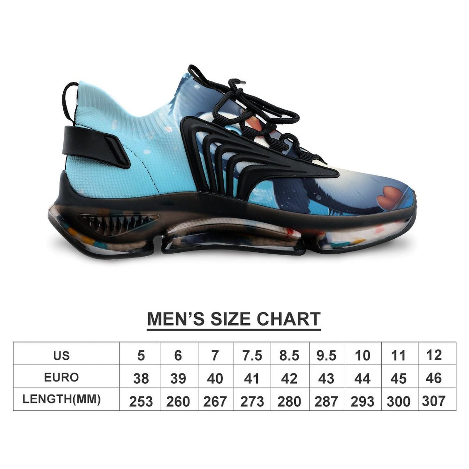 Lightweight Men's Running Shoes - Cute Penguin Design Athletic Sneakers for Gym, Hiking & Outdoor Sports | Comfortable & Fashionable Workout Shoes