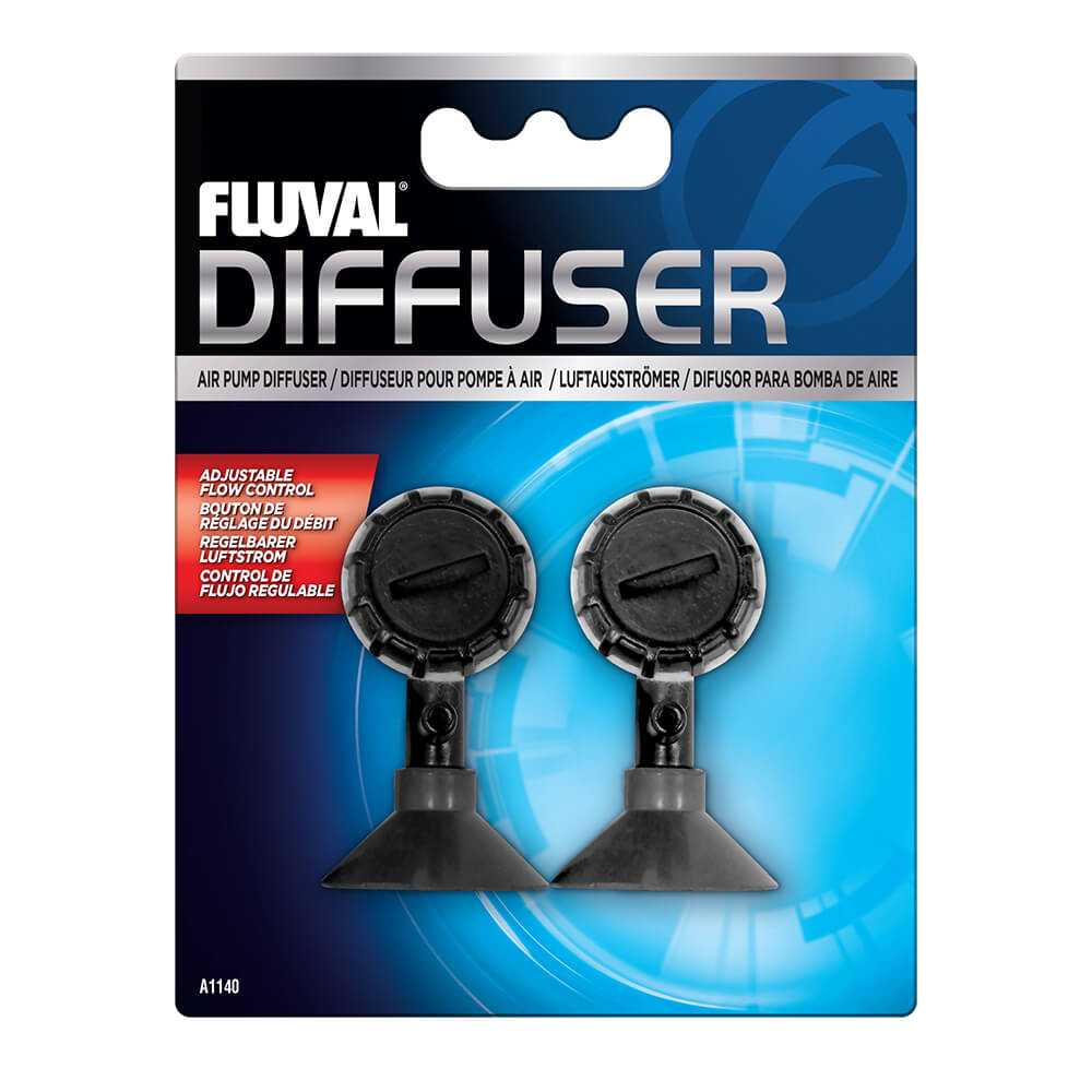 Fluval Air Pump Diffuser 2-Pack - Quiet Aquarium Bubbler Stone for Fish Tank, Hydroponics & Oxygenation - Perfect for Freshwater & Saltwater Tanks