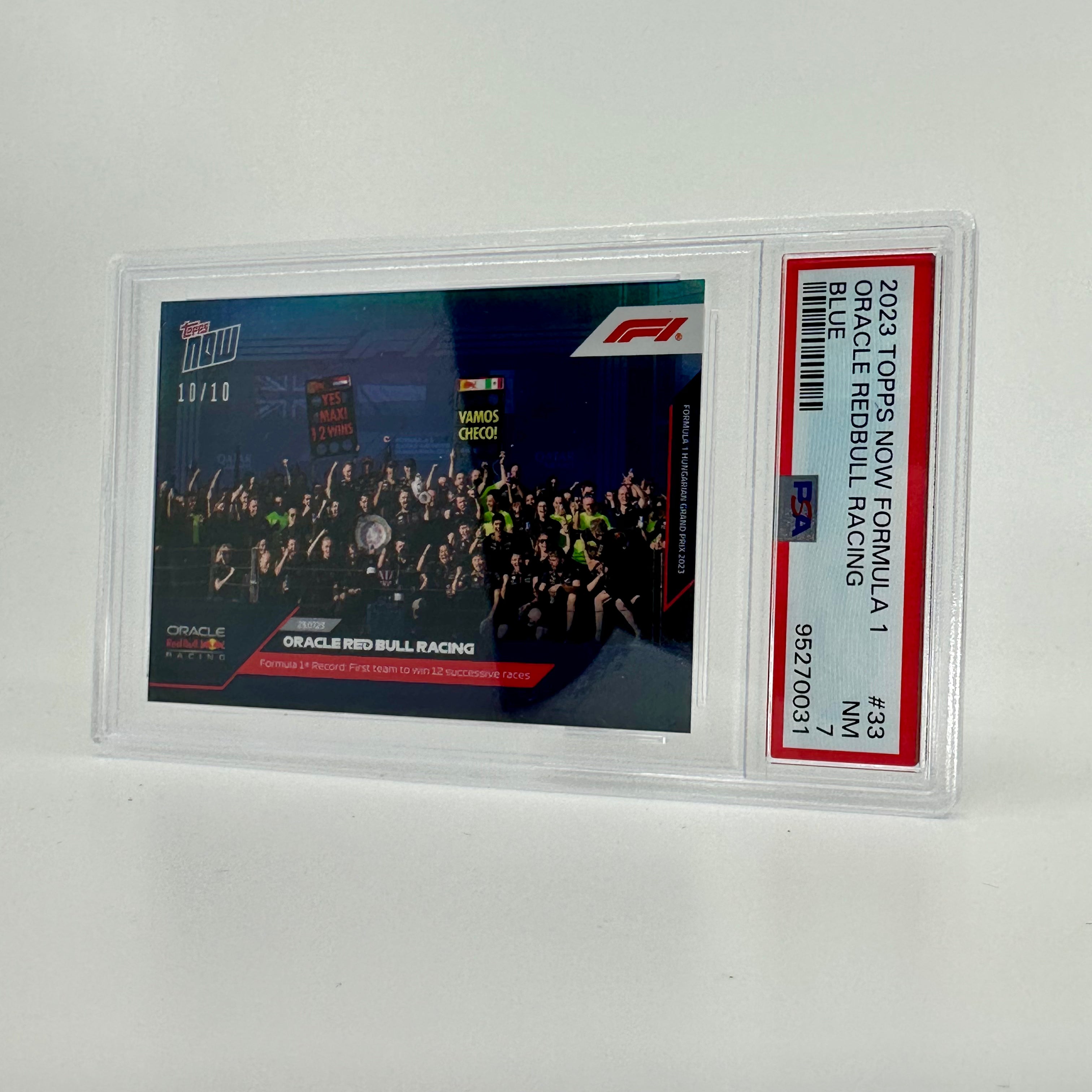 PSA 7 Graded Max Verstappen #33 Blue F1 Racing Card - Perfect for Collectors, Sports Memorabilia & Formula 1 Fans