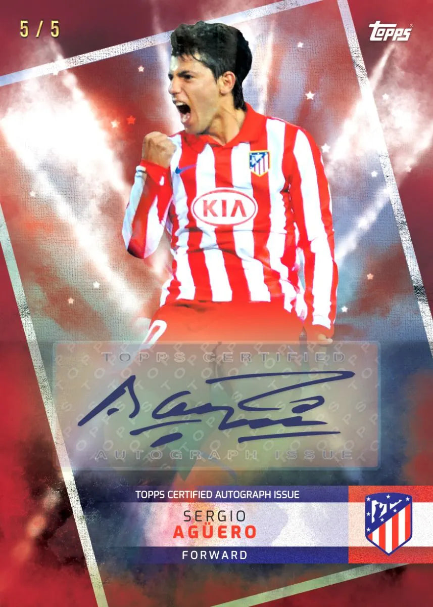Official Topps Atlético de Madrid 2023-2024 Team Set - Collectible Football Trading Cards for Fans & Memorabilia Collectors - Perfect for Display, Gifts, and Match Day Souvenirs