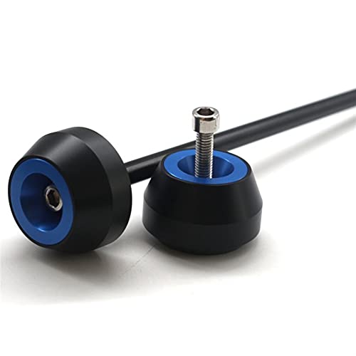 Blue rear wheel