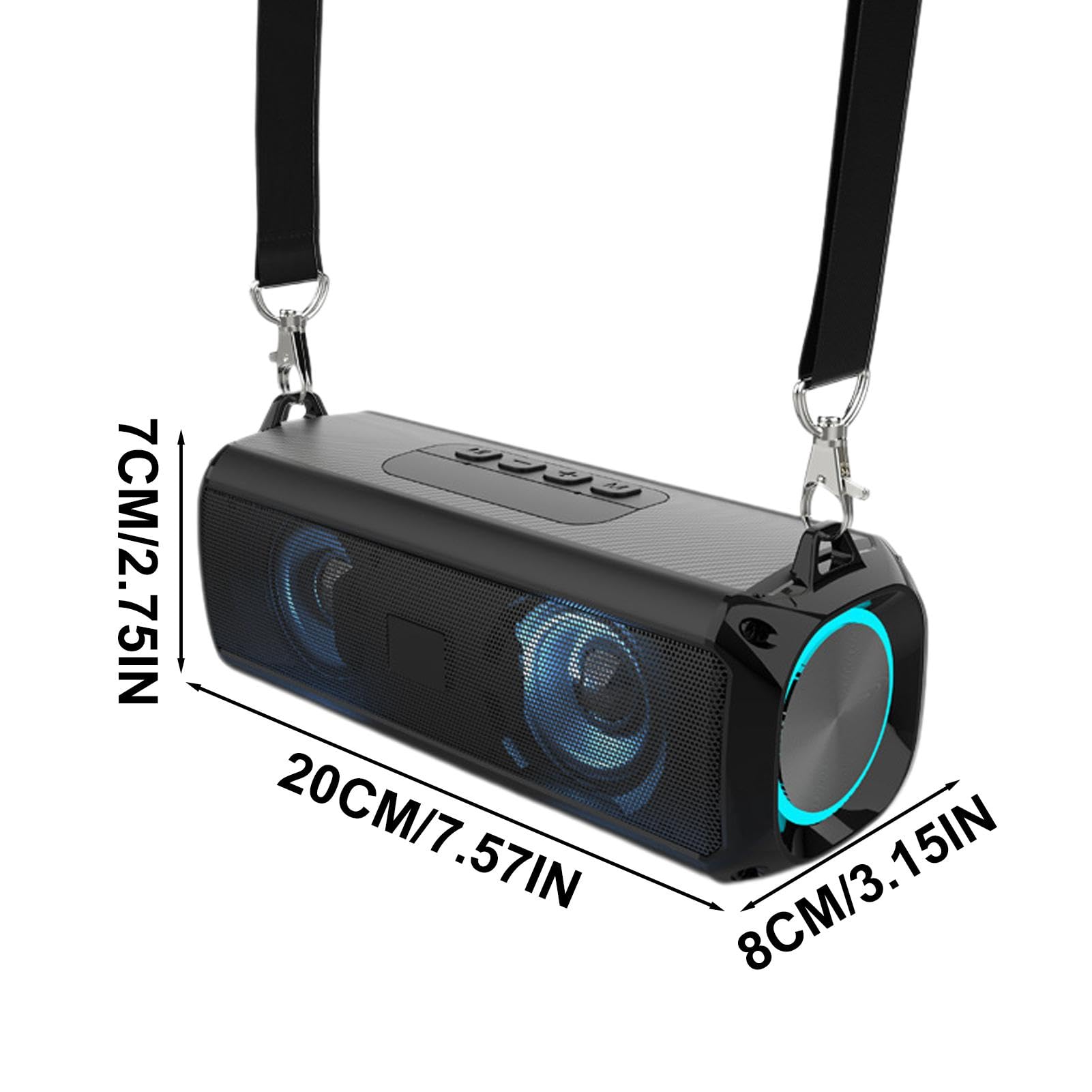 Kivrimlarv Wireless Bluetooth Speaker with FM Radio - Portable Waterproof Outdoor Speaker, Compact Desktop Speaker for Home, Beach, Parties & Travel - Perfect for Poolside, Camping & Backyard Gatherings