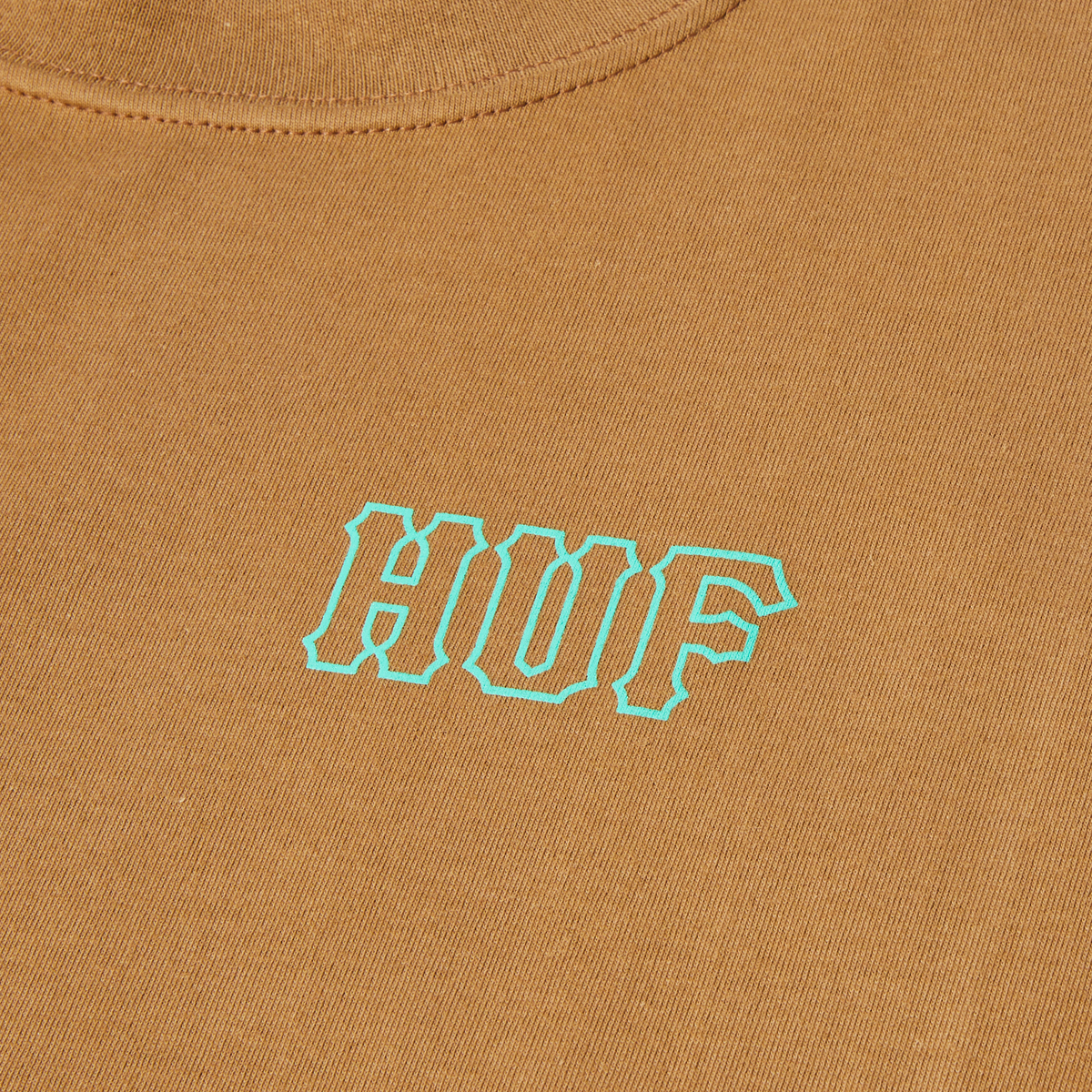 HUF Men's Short Sleeve T-Shirt - Camel Color - Casual Streetwear for Everyday Wear & Urban Fashion