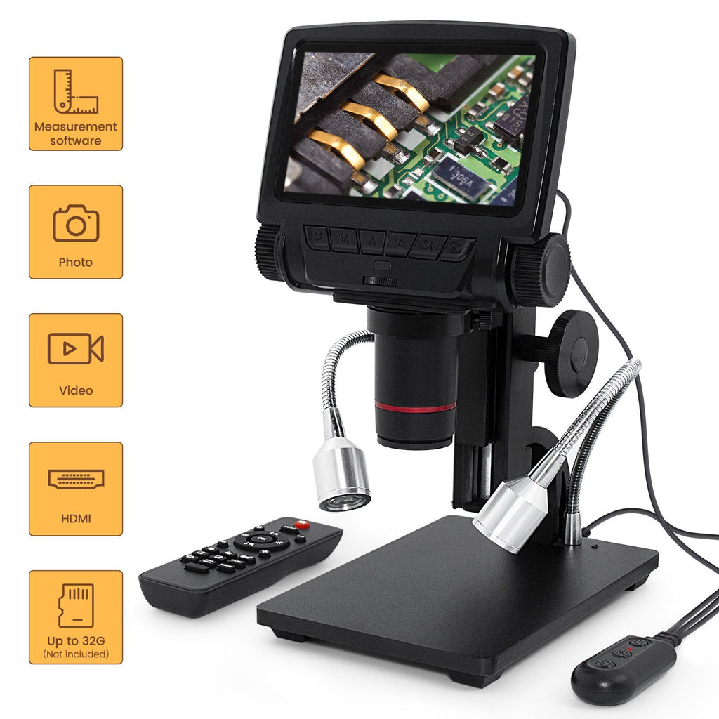 Andonstar ADSM301 5 Inch 1080P HDMI Digital Microscope with LCD Screen - Ideal for PCB Repair, Coin Collecting, Jewelry Inspection & Science Education