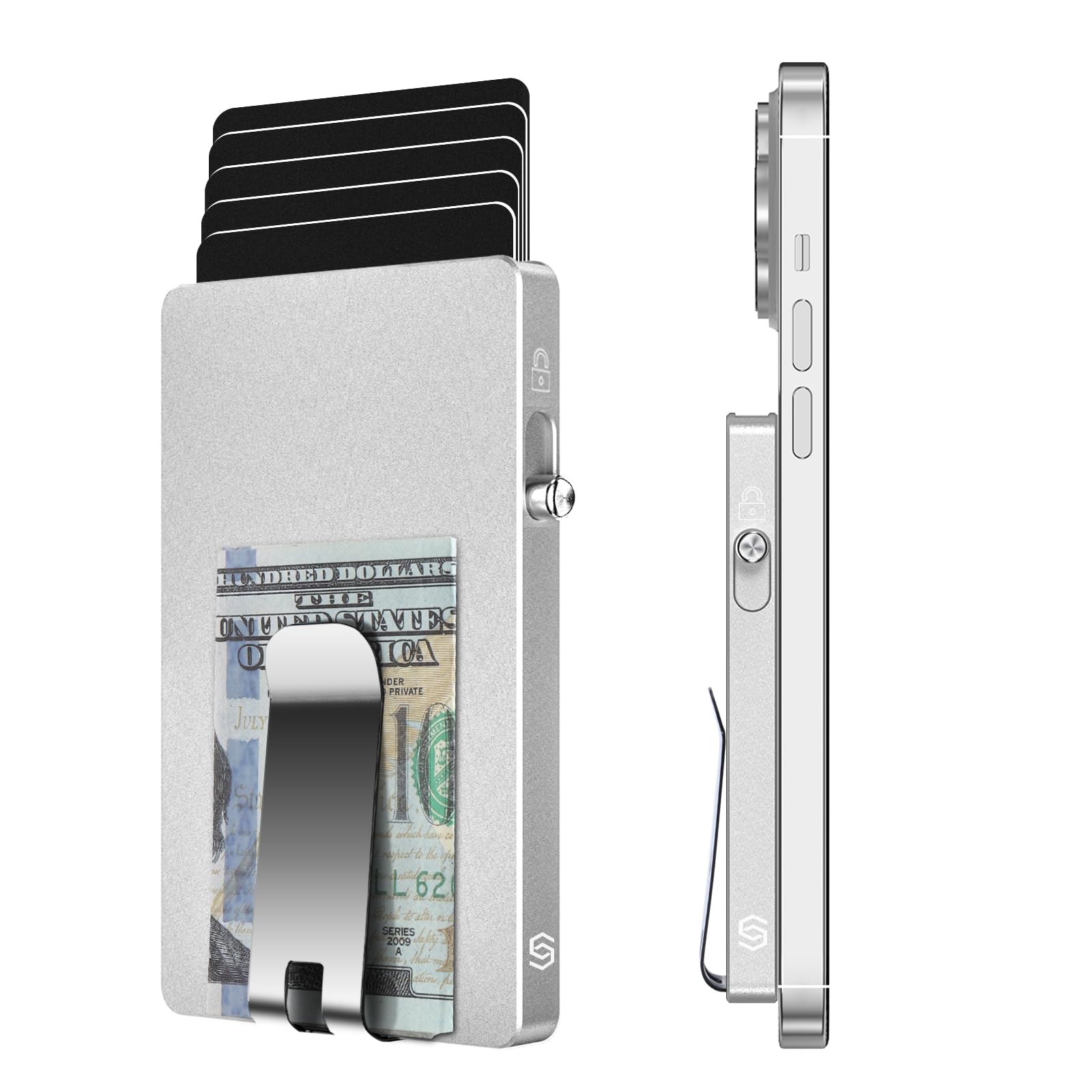 Magnetic Card Holder for Magsafe Wallet - Slim Metal Pop Up Wallet with Money Clip | Compatible with iPhone 15/14/13/12 Series & All Smartphones | Perfect for Travel, Work & Everyday Use