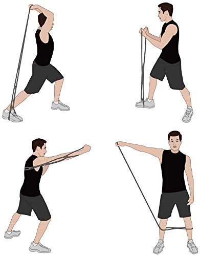 7 Rings Stretch Exercise Band - Portable Silicone Elastic Resistance Bands for Pilates, Yoga, Physical Therapy & Home Workouts - Full Body Training Equipment for Women & Men - Perfect for Gym, Travel & Rehabilitation