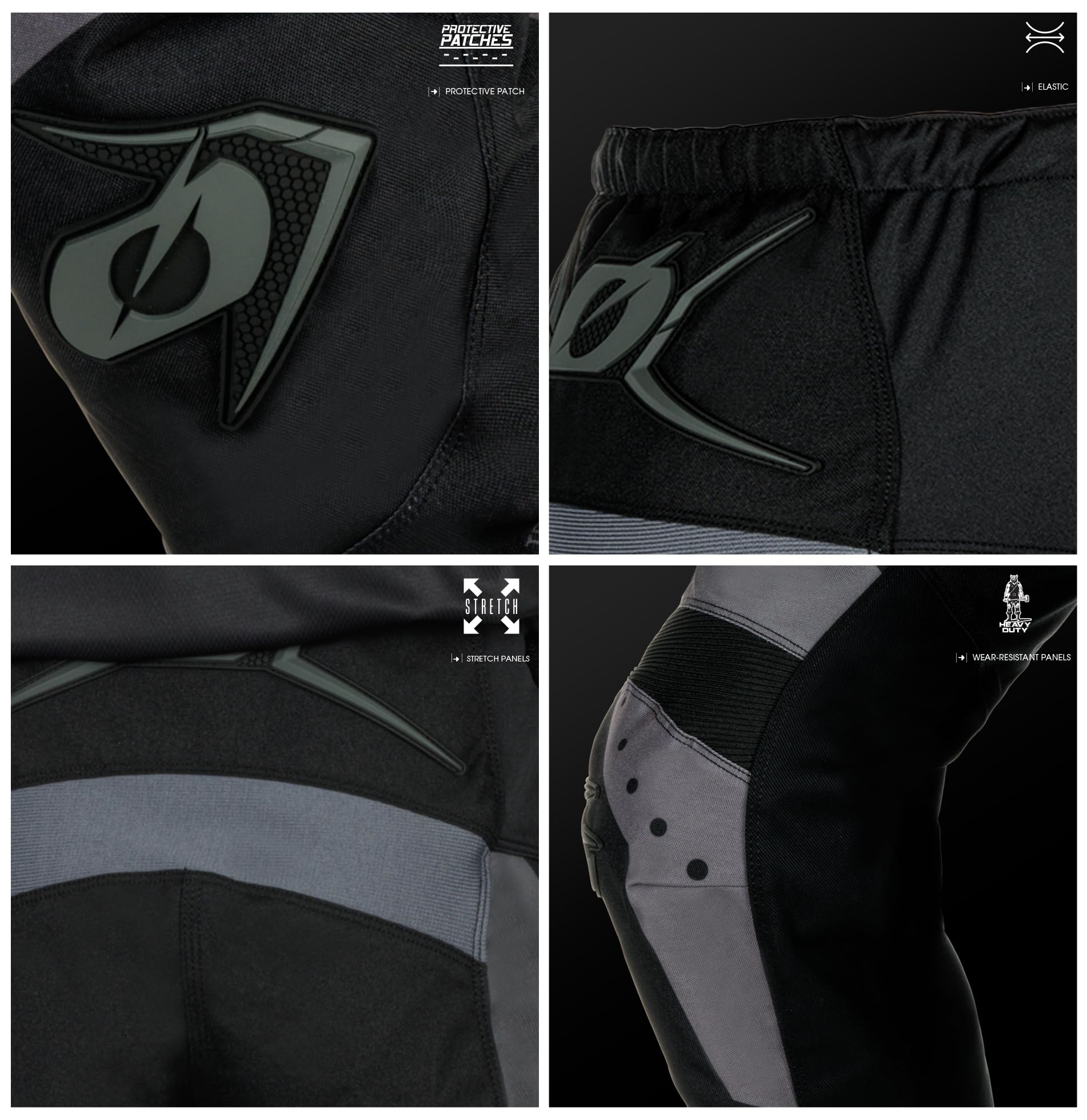 O'NEAL Element V.24 Men's Motocross Pants - Black/Grey Size 36 | Dirt Bike Racing Gear for Off-Road & MX Tracks
