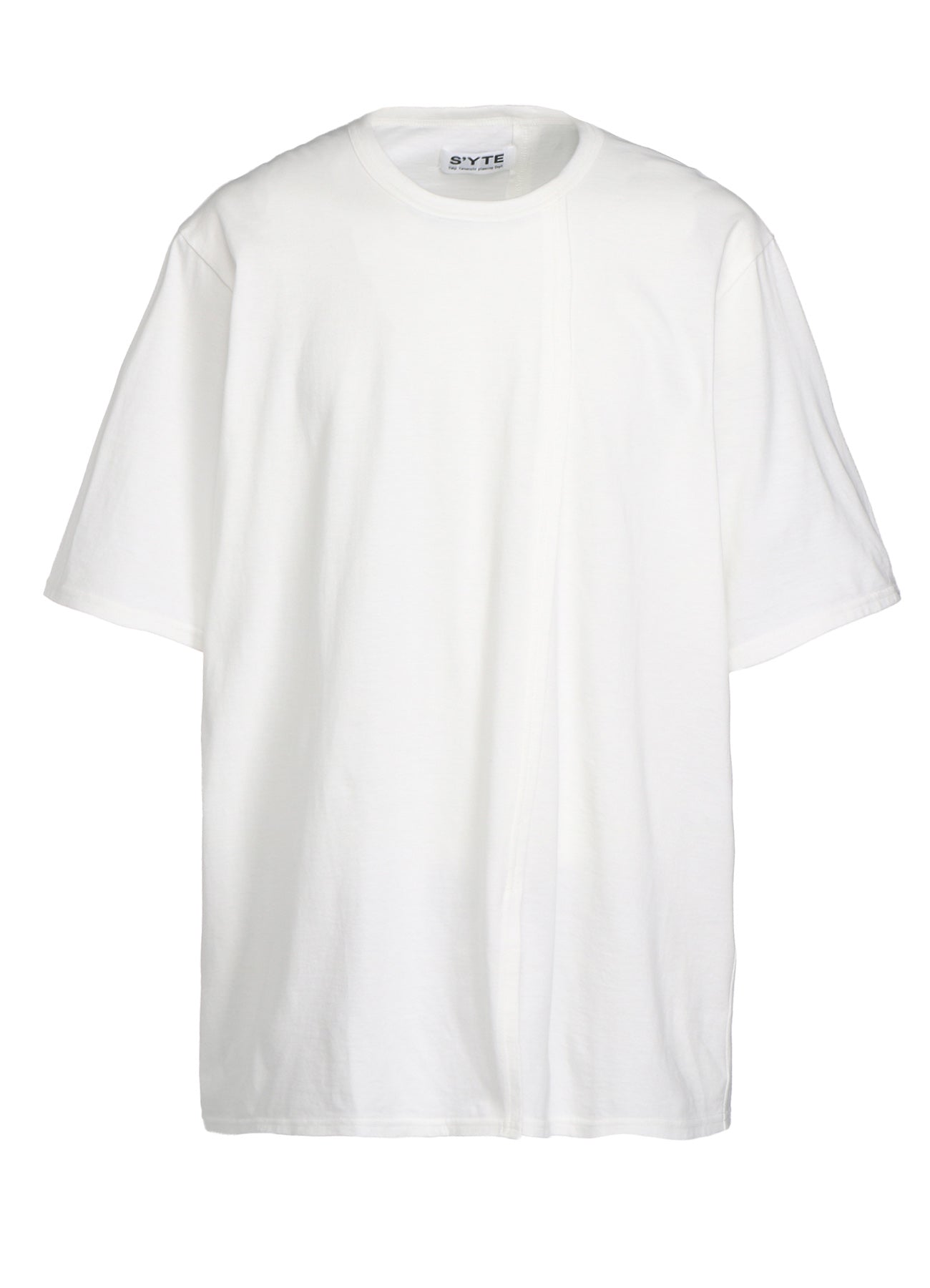 Premium Cotton Jersey Vertically Grafted T-Shirt with Side Hem Slits - Soft Breathable Tee for Casual Wear & Street Style Outfits