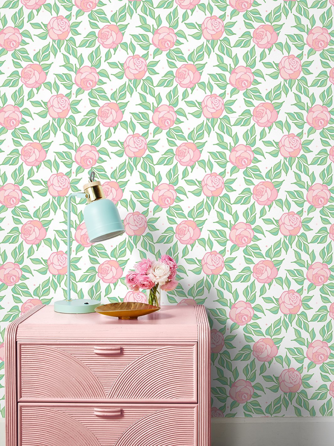 Barbie™ Ballet Slipper Floral Wallpaper - Peel and Stick Removable Wallpaper for Girls' Room, Nursery, Bedroom Decor | Waterproof & Easy to Apply