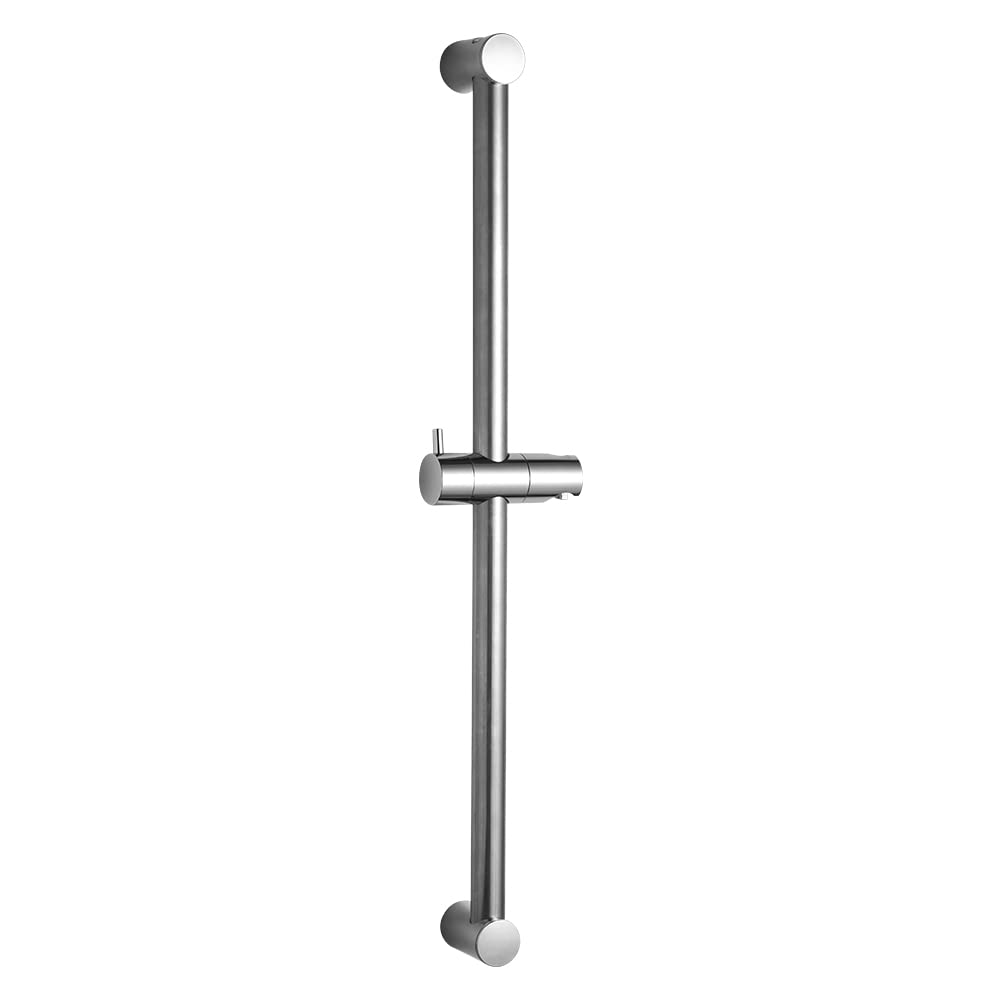 OFFO Adjustable Shower Riser Rail - 62cm Wall Mounted Shower Rail with Handheld Shower Head Holder, Chrome Finish (28-61cm Extension) - Perfect for Bathroom Renovation & Handicap Accessibility