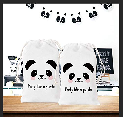 Panda Party Favor Bags 12 Pack - Cute Animal Themed Goodie Bags for Candy, Treats & Gifts | Perfect for Panda Birthday Parties, Baby Showers & Kids' Party Decorations