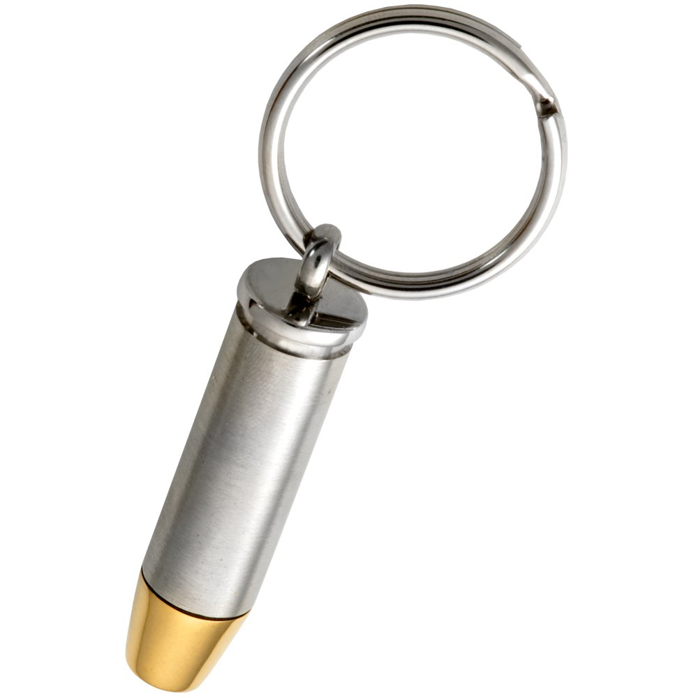 Stainless Steel Two-Tone Warhead Bullet Cremation Memorial Jewelry - Keepsake Urn Pendant for Ashes, Perfect for Honoring Loved Ones at Funerals, Memorials & Special Occasions