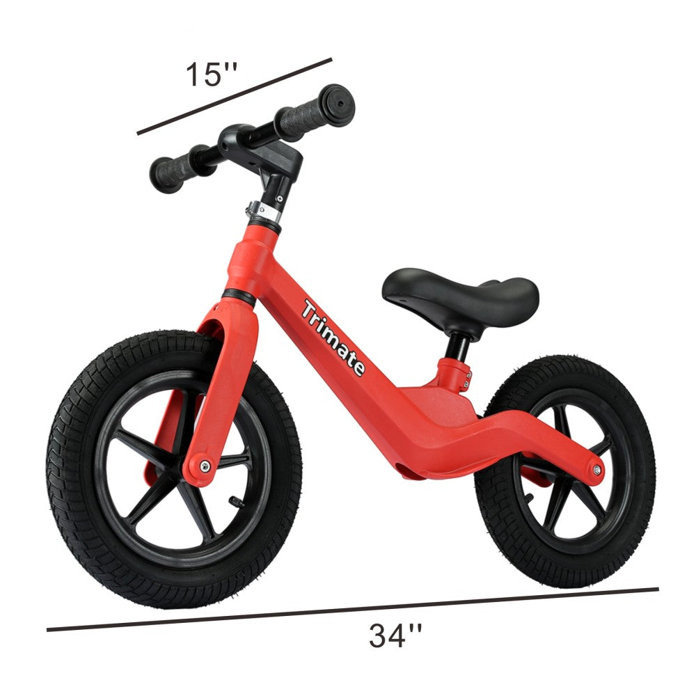 12 Inch Toddler Balance Bike for Boys - No Pedal Training Bike for Kids Ages 2-5 Years | Red Sport Bike for Early Riding Skills Development & Outdoor Play