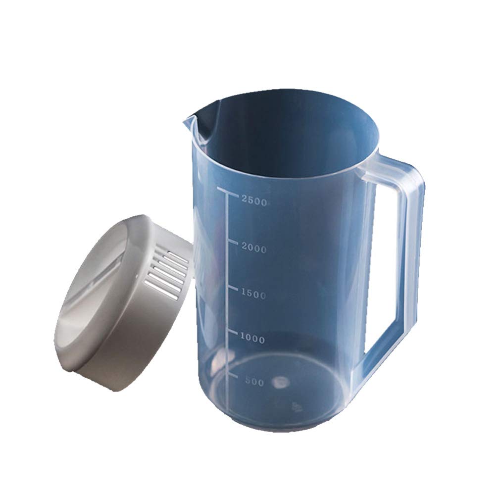 DOITOOL 2500ml Plastic Measuring Jug - Large Capacity Cold Water Kettle, Beer & Juice Pitcher, Heat-Resistant Beverage Storage Container for Kitchen, Bar, Camping & Outdoor Use (Random Color)