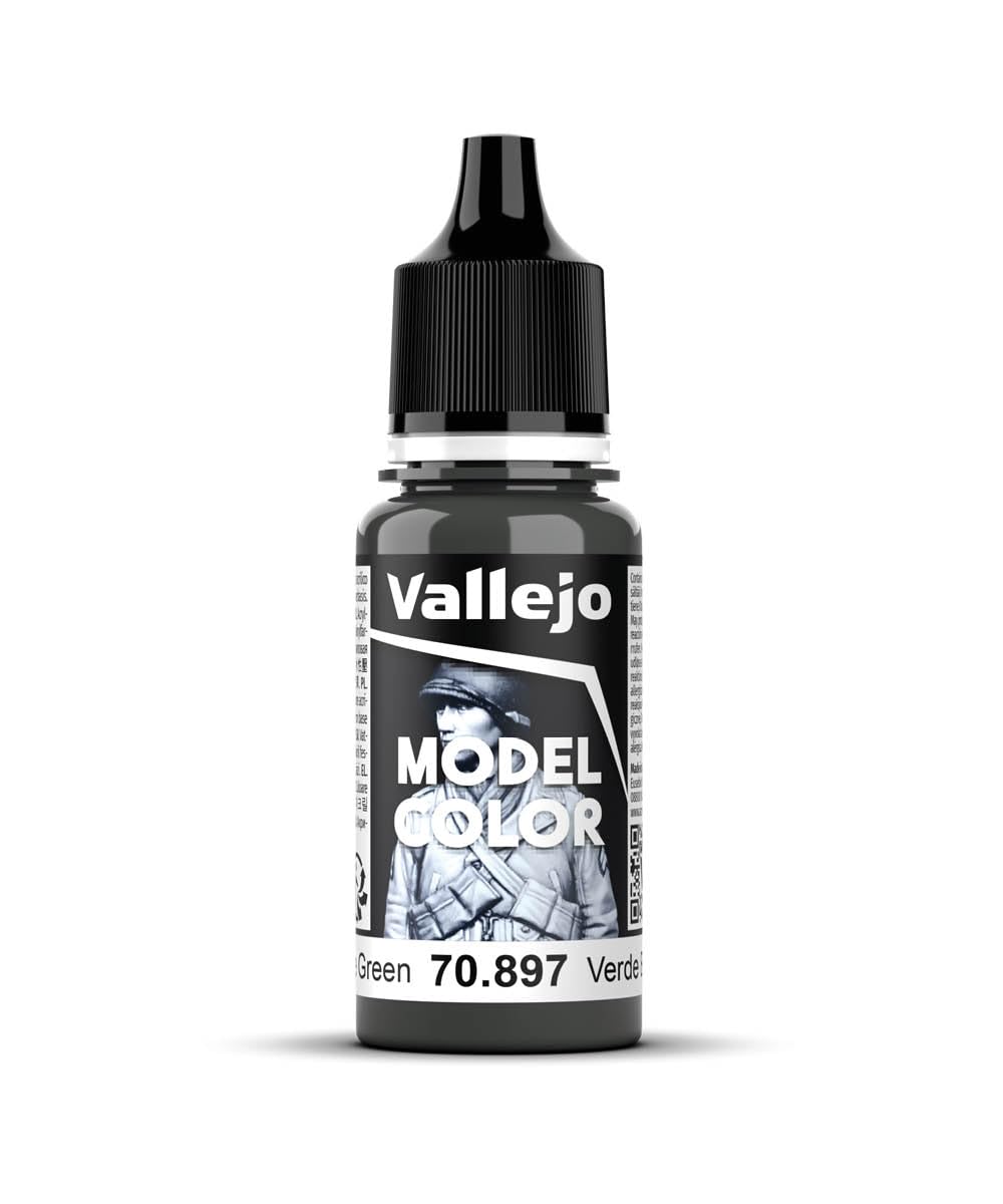 Vallejo Model Color Bronze Green Acrylic Paint - 17ml Bottle for Miniatures, Scale Models & DIY Crafts - Perfect for Warhammer, Dioramas & Hobby Projects