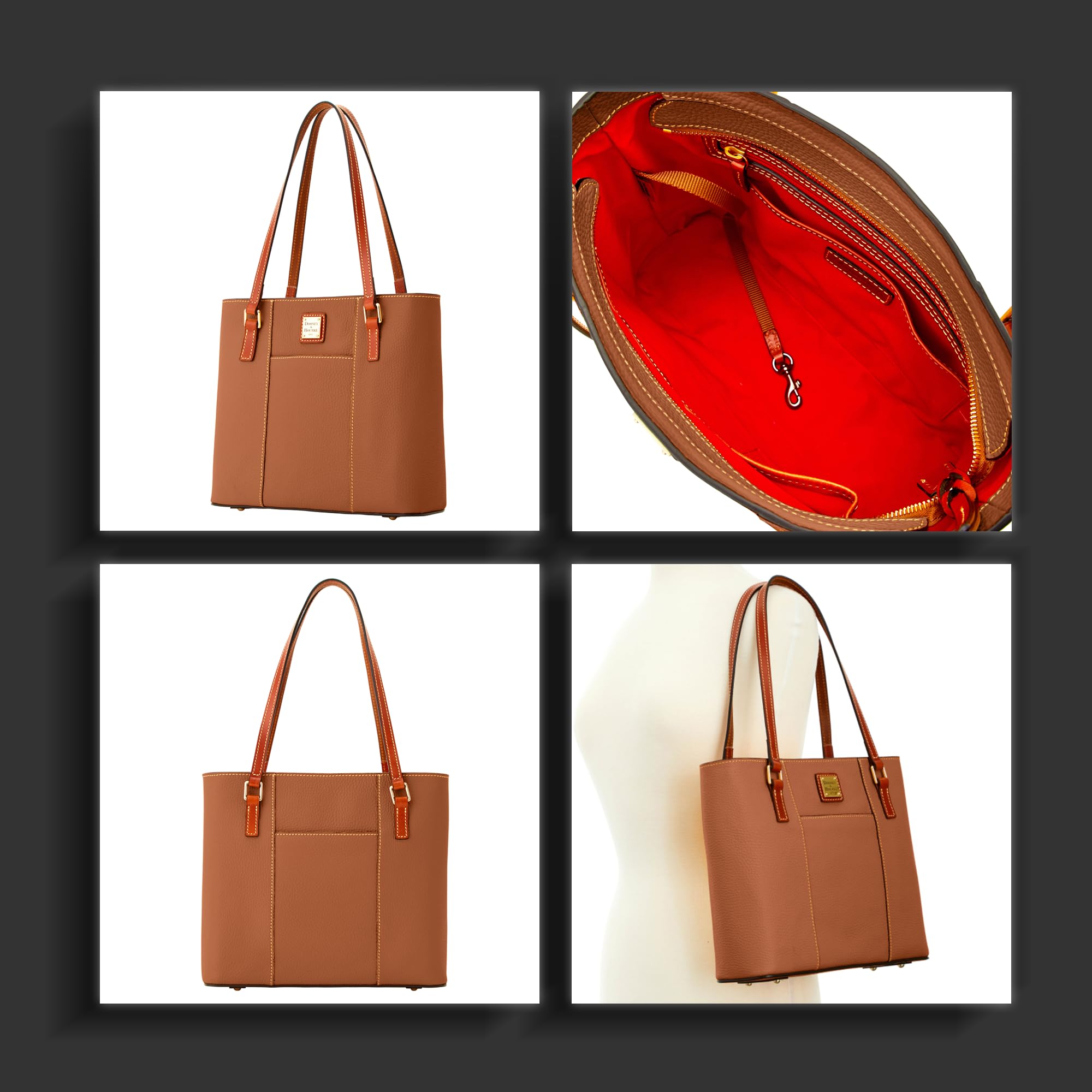 Dooney & Bourke Women's Small Lexington Pebble Grain Leather Tote Bag with Long Shoulder Straps - Stylish Handbag for Work, Travel & Everyday Use