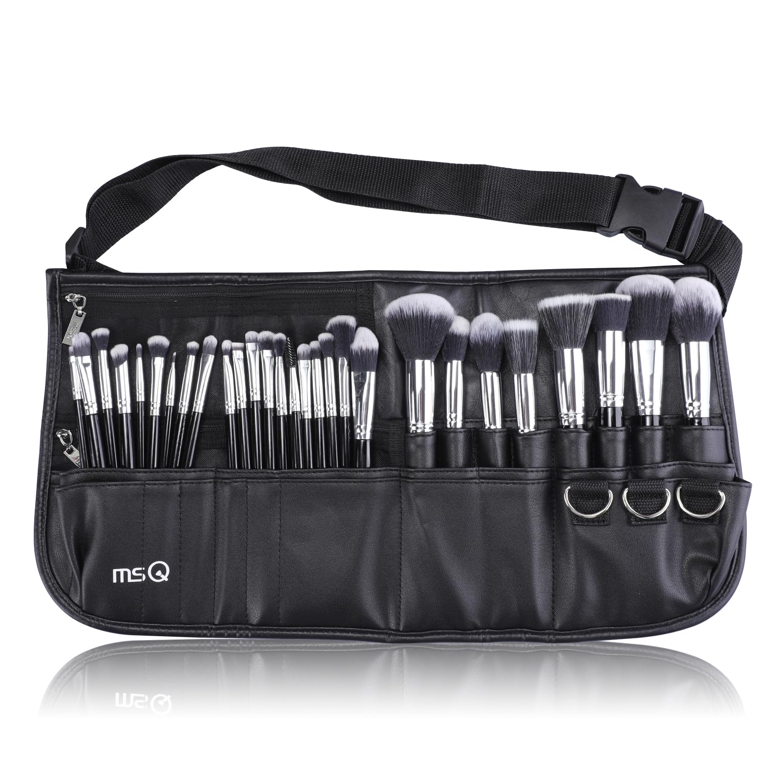 29PCS Professional Makeup Brush Set with Adjustable Belt Makeup Bag - Foundation, Powder, Eyeshadow, Concealer & Blending Brushes for Women, Girls & Artists | Perfect for Travel, Daily Makeup & Holiday Gifts
