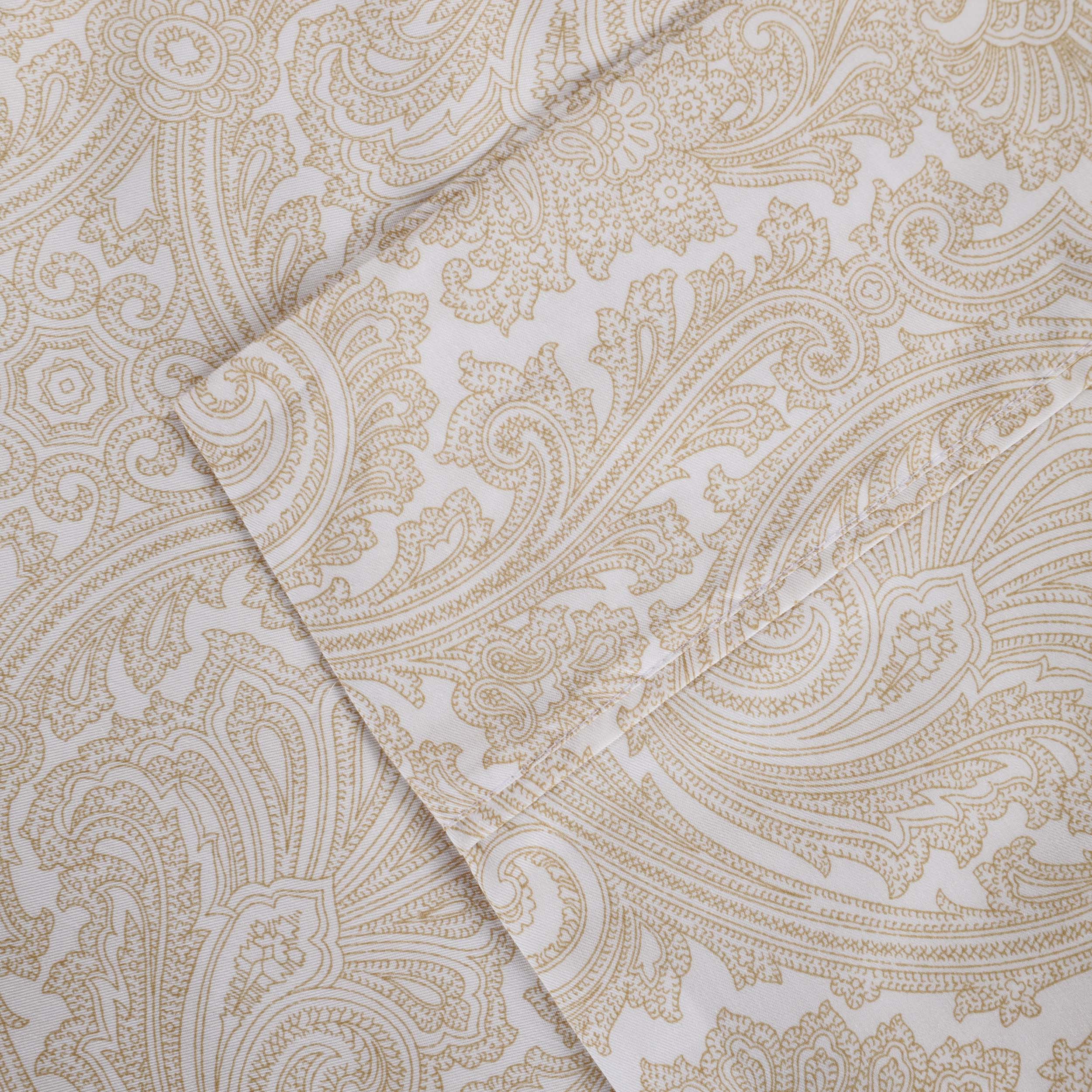 Italian Paisley 600 Thread Count Cotton Blend Deep Pocket Sheet Set - Ultra Soft Bedding for Queen & King Size Beds - Perfect for Luxury Hotels, Guest Rooms & Master Bedrooms