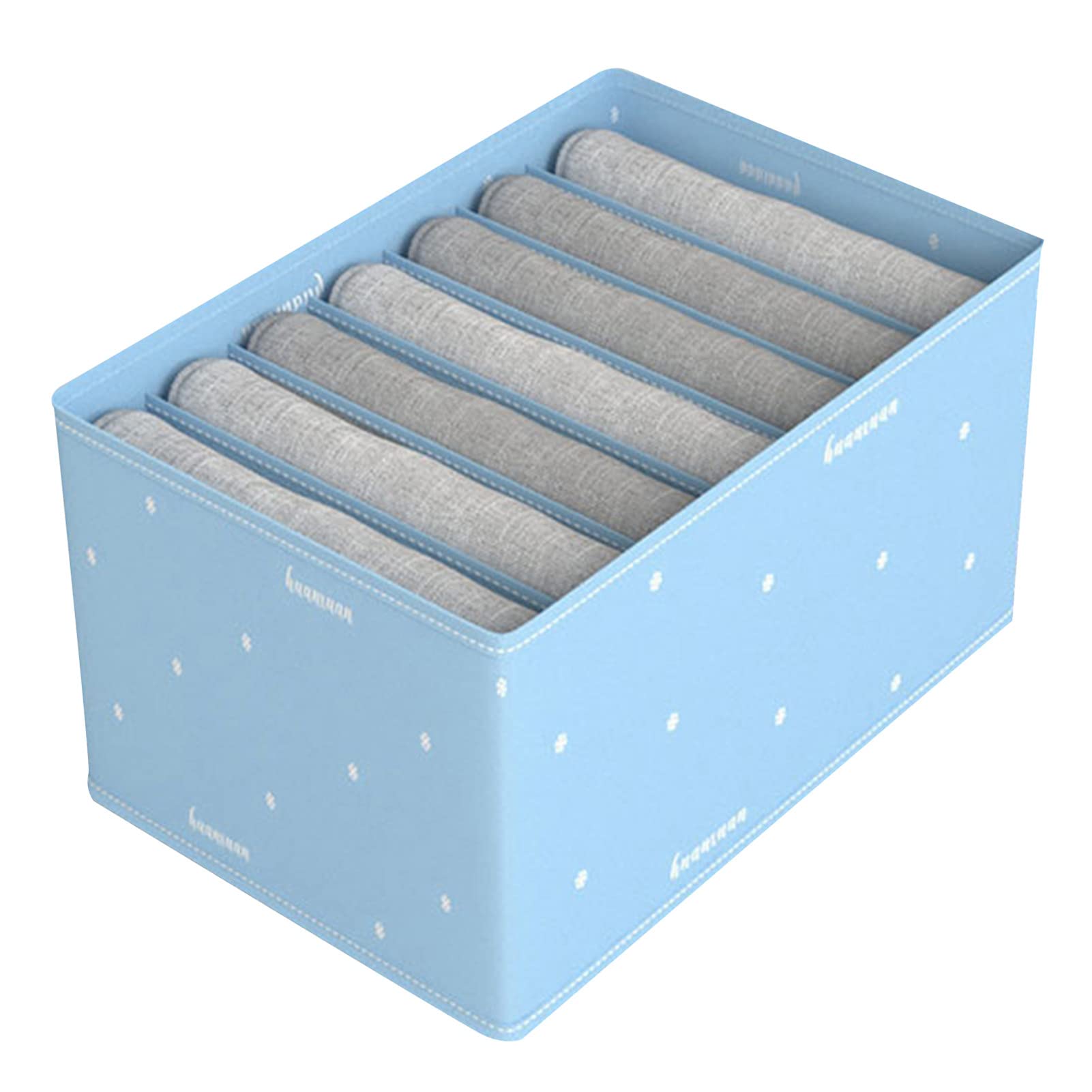 Hwangli Large Capacity 7-Grid Folding Storage Basket - Closet Organizer with Patchwork Design for Wardrobe, Clothing & Home Organization | Perfect for Bedroom, Closet & Daily Storage Needs