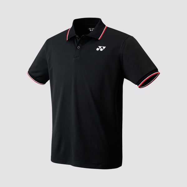 Yonex 10176 Men's Badminton Polo Shirt - Breathable Quick-Dry Performance Tennis Shirt for Men (Black) - Perfect for Badminton, Tennis & Casual Wear