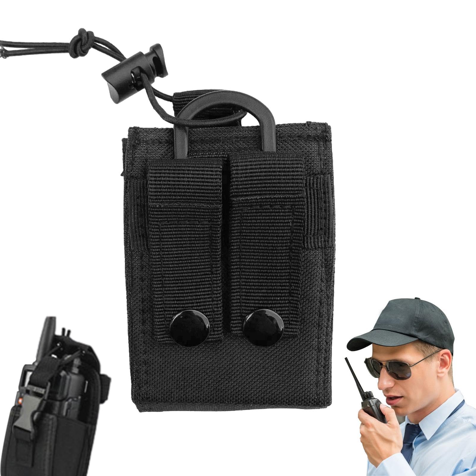 Durable Walkie Talkie Pouch & Two-Way Radio Holster Case - Heavy Duty Belt Clip Holder for Police, Security & Outdoor Use | Protective Sleeve for Motorola, Kenwood & Baofeng Radios | Ideal for Construction, Hiking & Emergency Preparedness