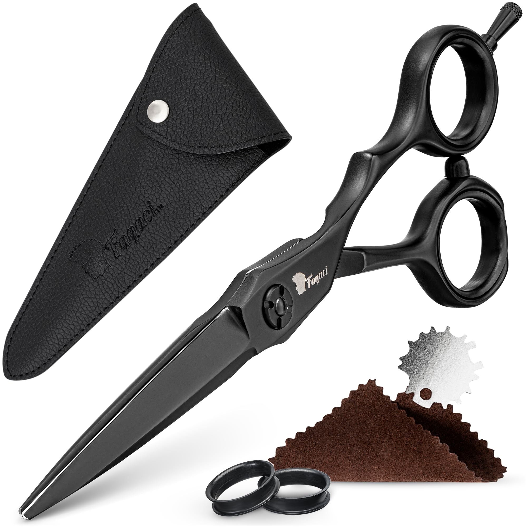 Professional 6” 440C Steel Hair Scissors - Ultra Sharp Barber Shears for Precision Hair Cutting | Durable Hairdressing Scissors for Women & Men | Perfect for Salon, Home Haircuts & Styling
