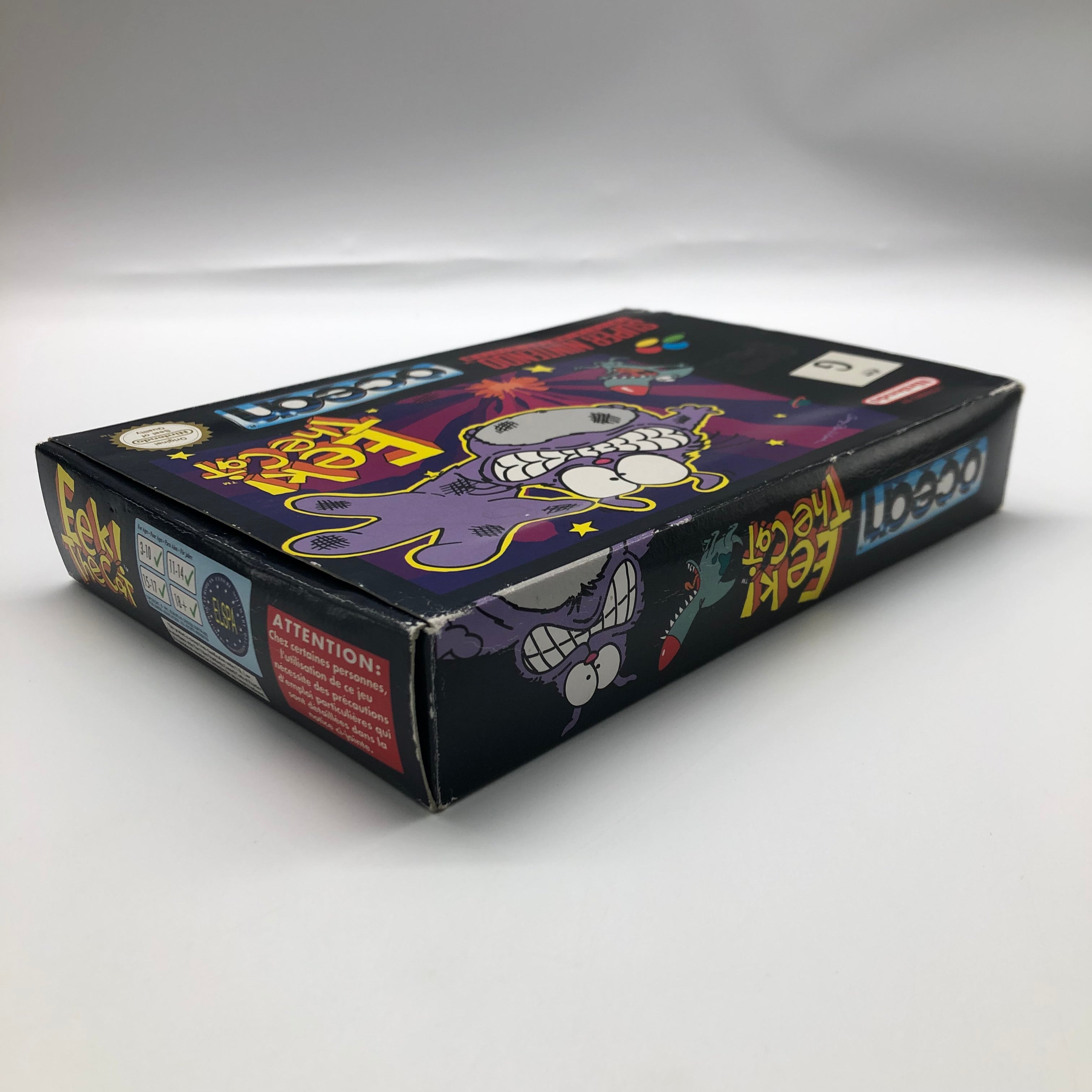 Eek! The Cat Super Nintendo SNES Game - Complete Boxed PAL Version | Retro Gaming Collectible for SNES Enthusiasts & 90s Nostalgia Fans