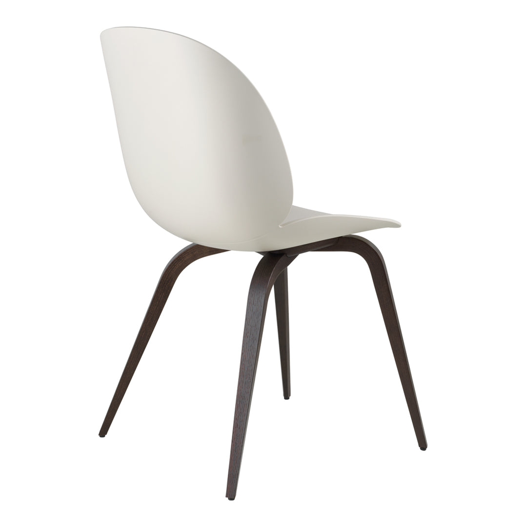 Modern Beetle Dining Chair with Solid Wood Base - Unupholstered Minimalist Design for Kitchen, Dining Room & Office Spaces