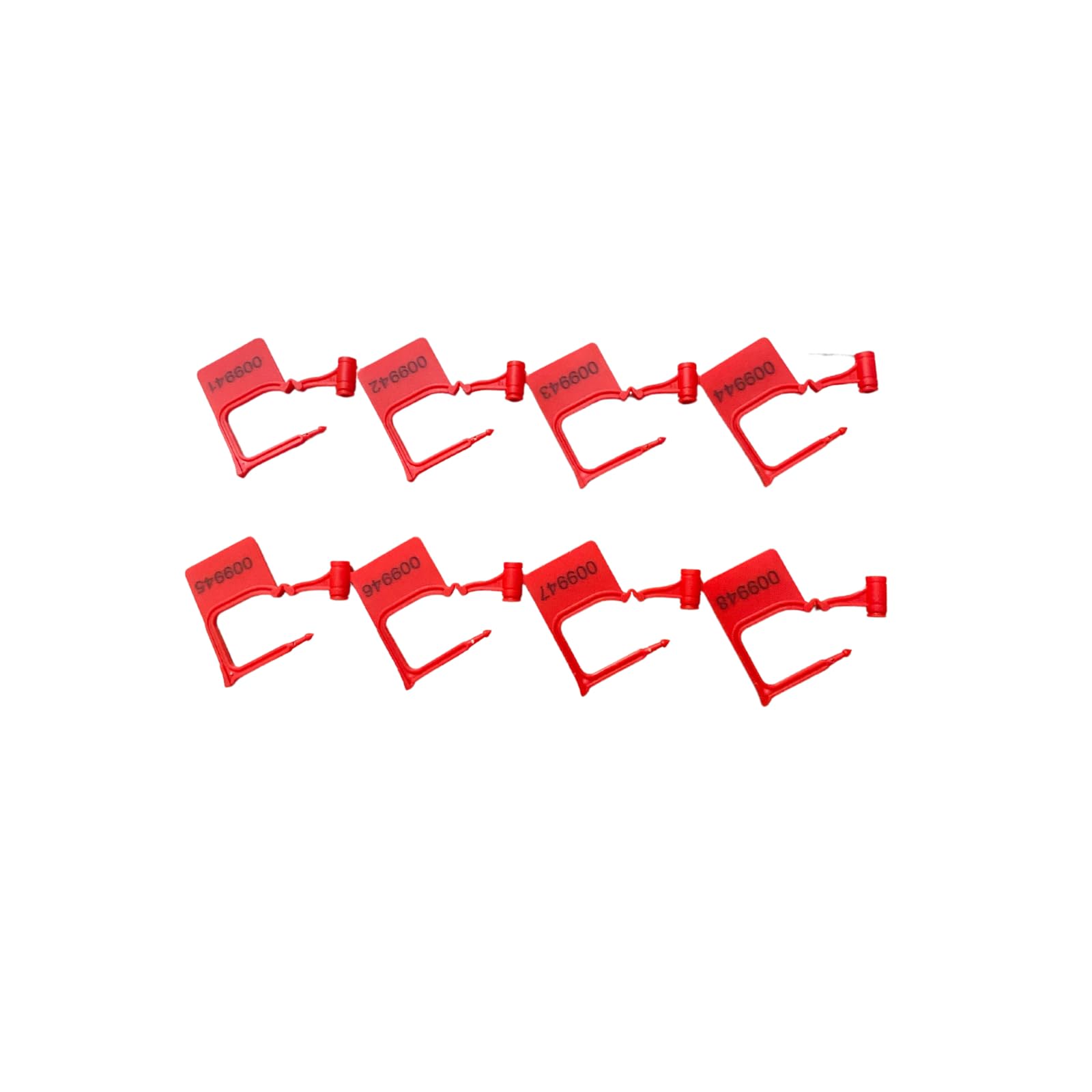 1000 Pcs Red Numbered Security Plastic Padlock Seals - Tamper Proof Disposable Safety Locks for Luggage, Medical Supplies & Clothing - Ideal for Travel, Hospital & Warehouse Security