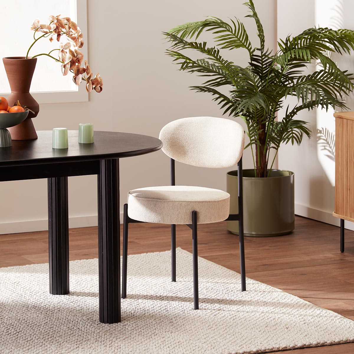 Ava Fabric Dining Chair - Modern Upholstered Seat for Kitchen, Dining Room & Office - Comfortable & Stylish Home Furniture