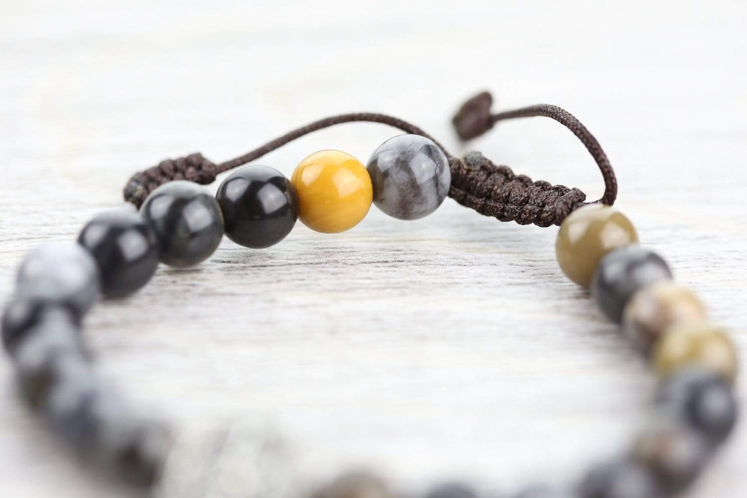 Hawkeye Stability Wrist Mala Bracelet - Yoga & Meditation Beads for Men & Women - Stress Relief & Focus Accessory for Work, Travel & Daily Mindfulness Practice
