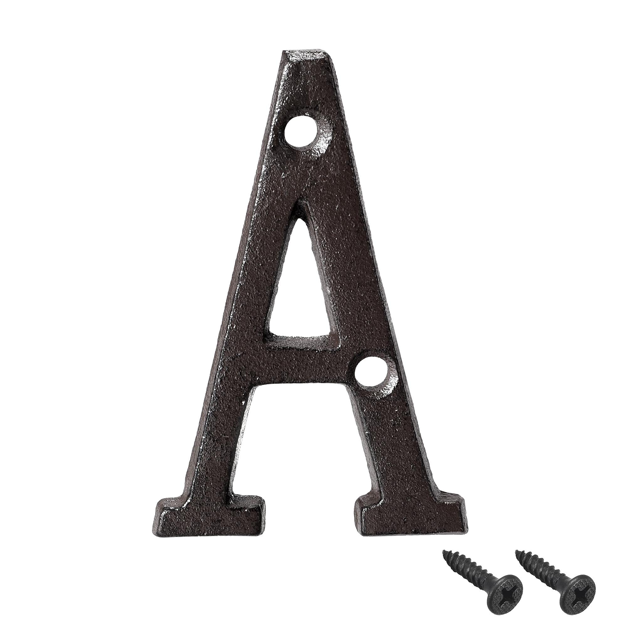 3 Inch Cast Iron Letter A - House Letter for Home, Hotel, Mailbox Address Sign - Durable Metal Decorative Letter for Outdoor & Indoor Use