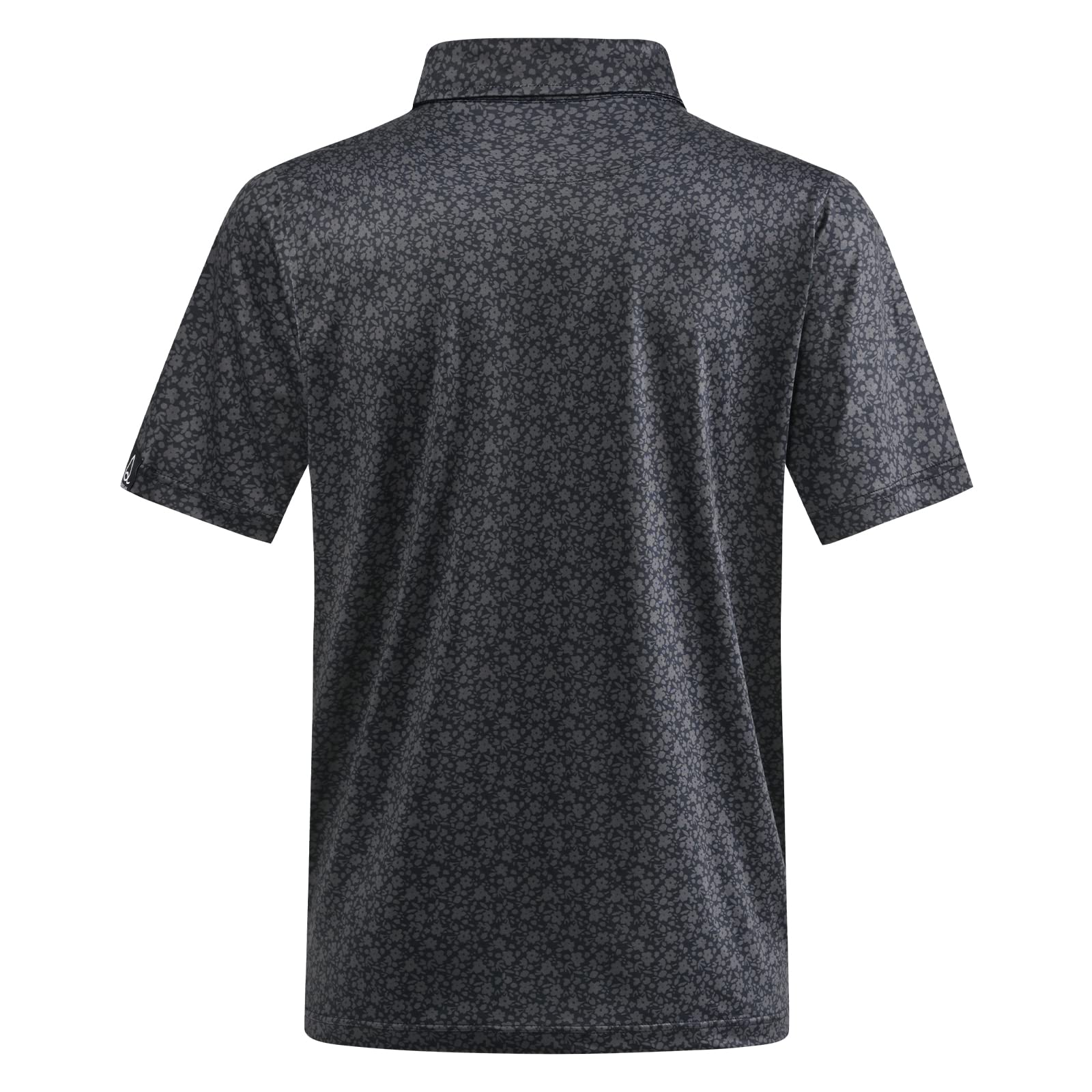 DEOLAX Men's Fashion Print Quick Dry Golf Polo Shirt - Moisture Wicking, Breathable Short Sleeve Tee for Golf, Casual Wear & Outdoor Activities