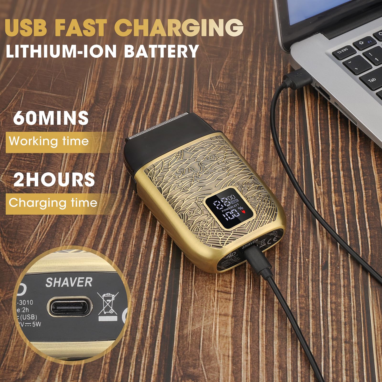 Premium Electric Shavers for Men - Powerful Motor Razor with Triple Foil Technology | Bald Head Shaver & Beard Trimmer | Waterproof USB Rechargeable with LED Display | Barber Supplies & Gifts for Men | Perfect for Travel, Home Use & Daily Grooming