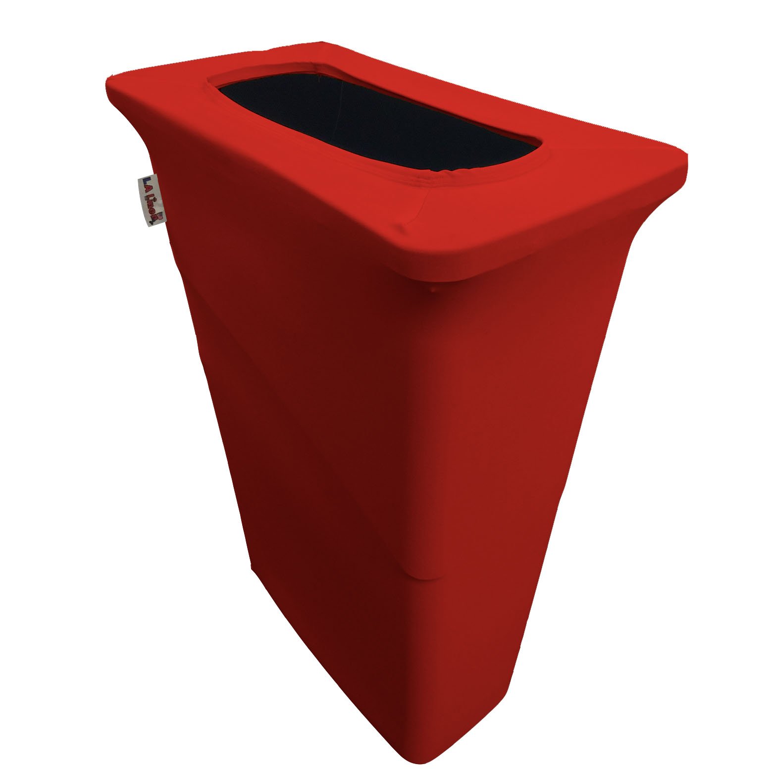 Stretch Spandex Fitted Trash Can Cover for Slim Jim 23-Gallon - Elastic Waste Bin Container Cover for Indoor & Outdoor Use - Patio, Backyard, Kitchen Decor in Red - Perfect for Home, Garden, and Commercial Spaces
