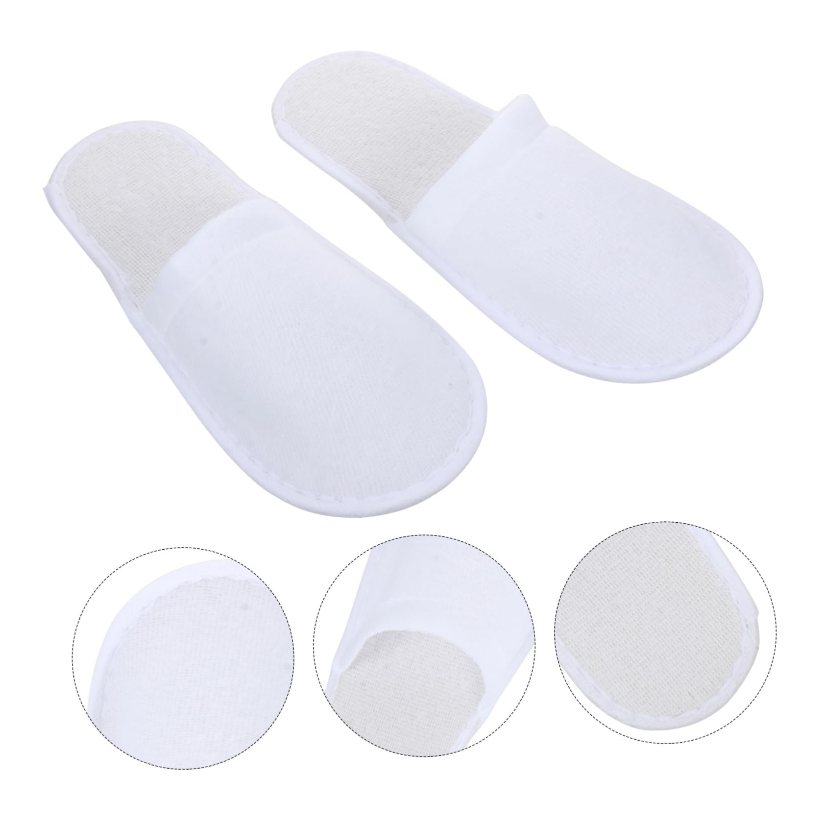 24 Pairs Disposable Slippers for Hotel & Spa - Soft Coral Fleece Unisex Slippers for Men & Women - Bulk Pack of White Portable Slippers for Travel, Wedding, and Home Use