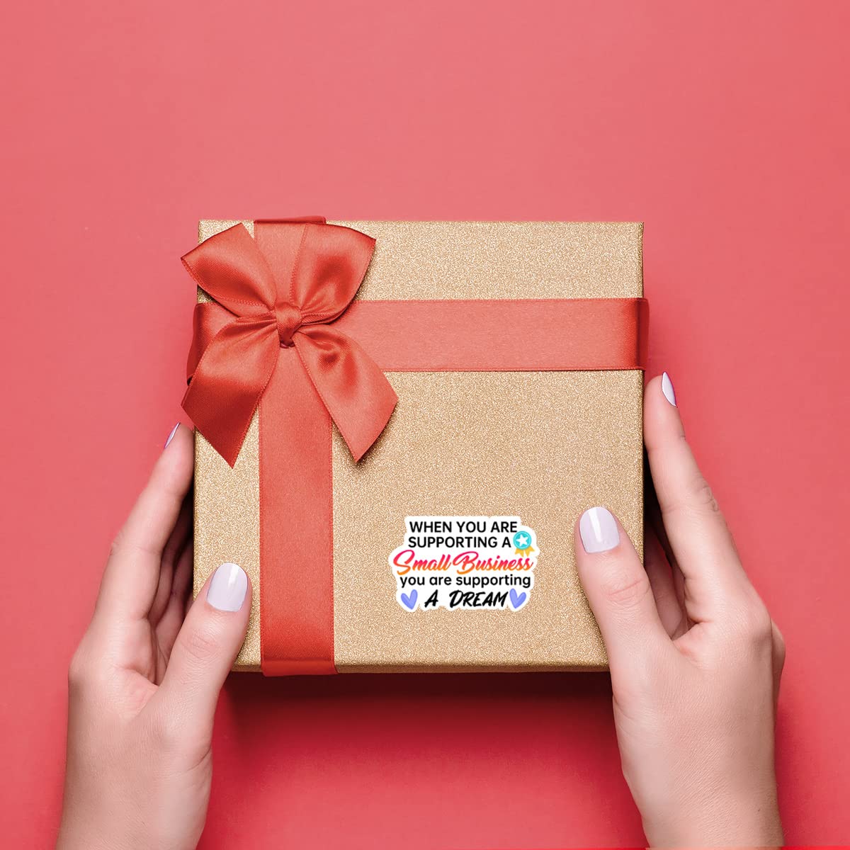 Funny Small Business Stickers - 500 PCS Thank You Stickers for Packaging, Mail & Shipping - Cute 'Supporting a Dream' Business Stickers for Envelopes & Orders - Perfect for Etsy Sellers, Online Shops & Small Business Branding