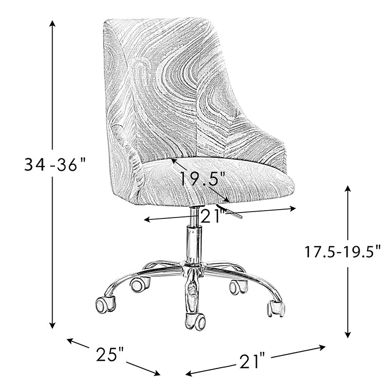 Ergonomic Brett Fabric Office Chair with Adjustable Height and Lumbar Support - Perfect for Home Office, Gaming, and Workspace Comfort
