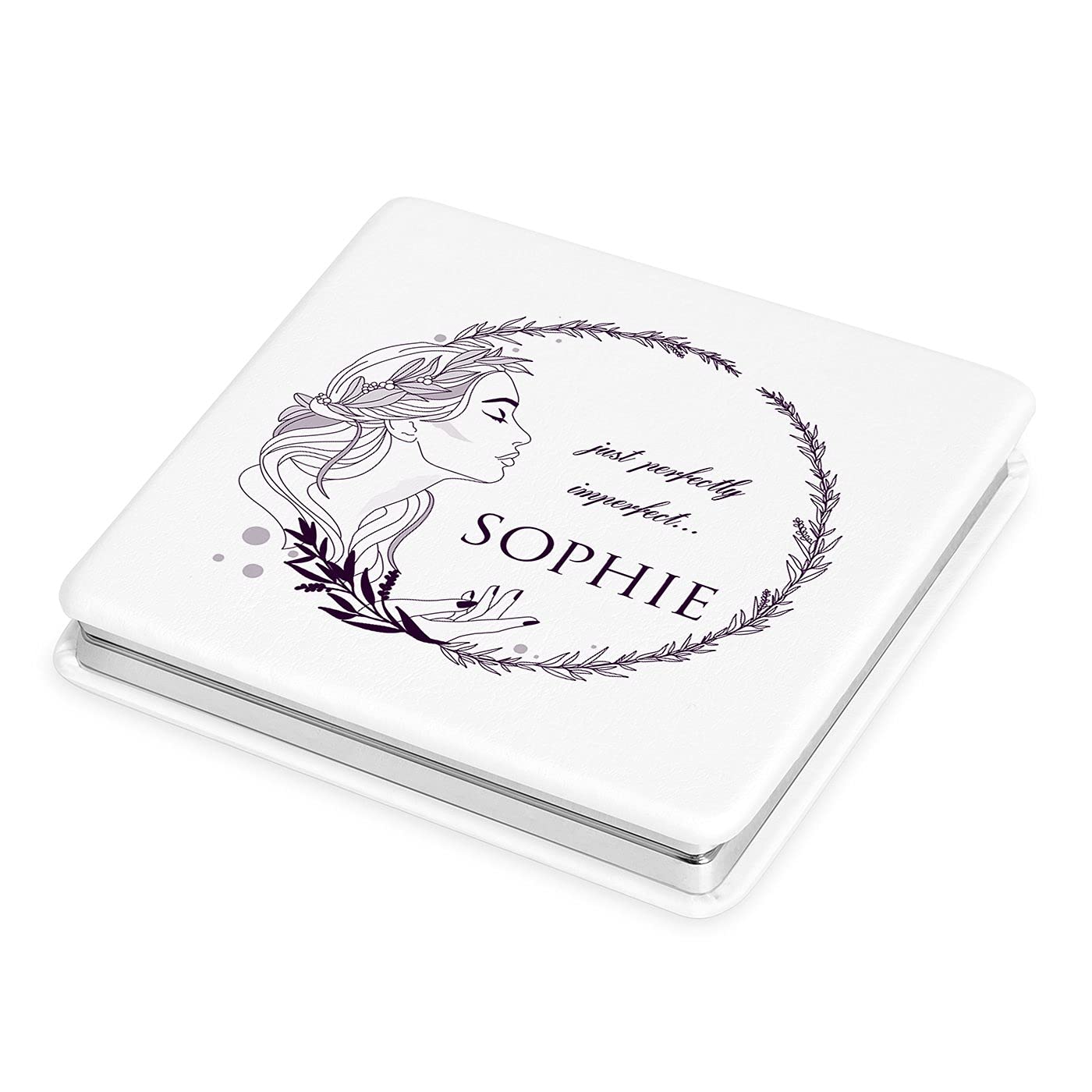 Personalized Snow White Compact Mirror for Women - Travel Size for Purse & Birthday Gifts