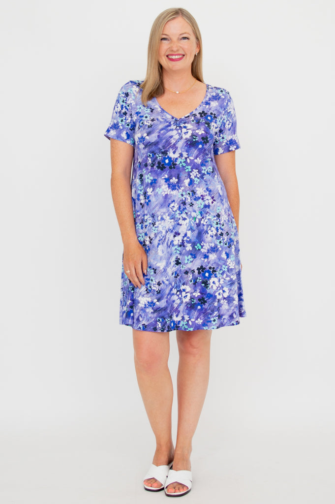Stylish Lanai Short Sleeve Summer Dress - Breathable Bamboo Fabric for Women | Perfect for Beach Vacations, Garden Parties & Casual Outings