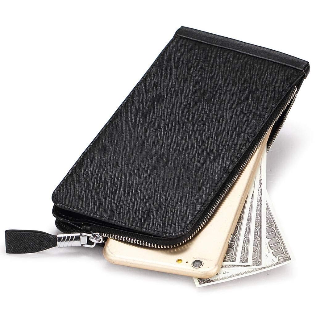 Huztencor Women's Leather RFID Blocking Credit Card Holder Wallet - Slim Card Case Purse for Travel, Business & Everyday Use